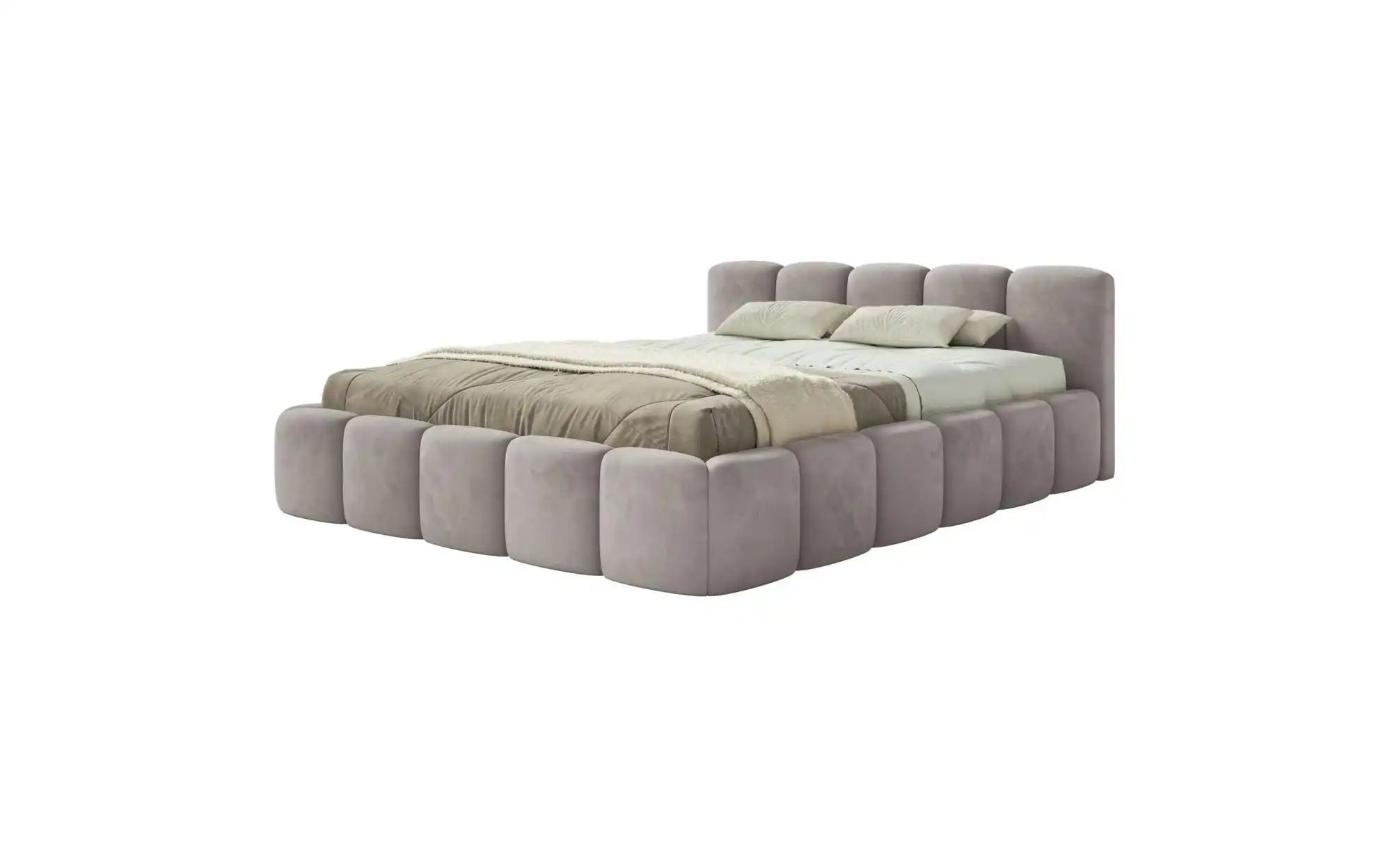 Selsey Polsterbett in Velours Cloudy Low ¦ grau ¦ Maße (cm): B: 200 H: 72 Betten > Polsterbetten - Höffner
