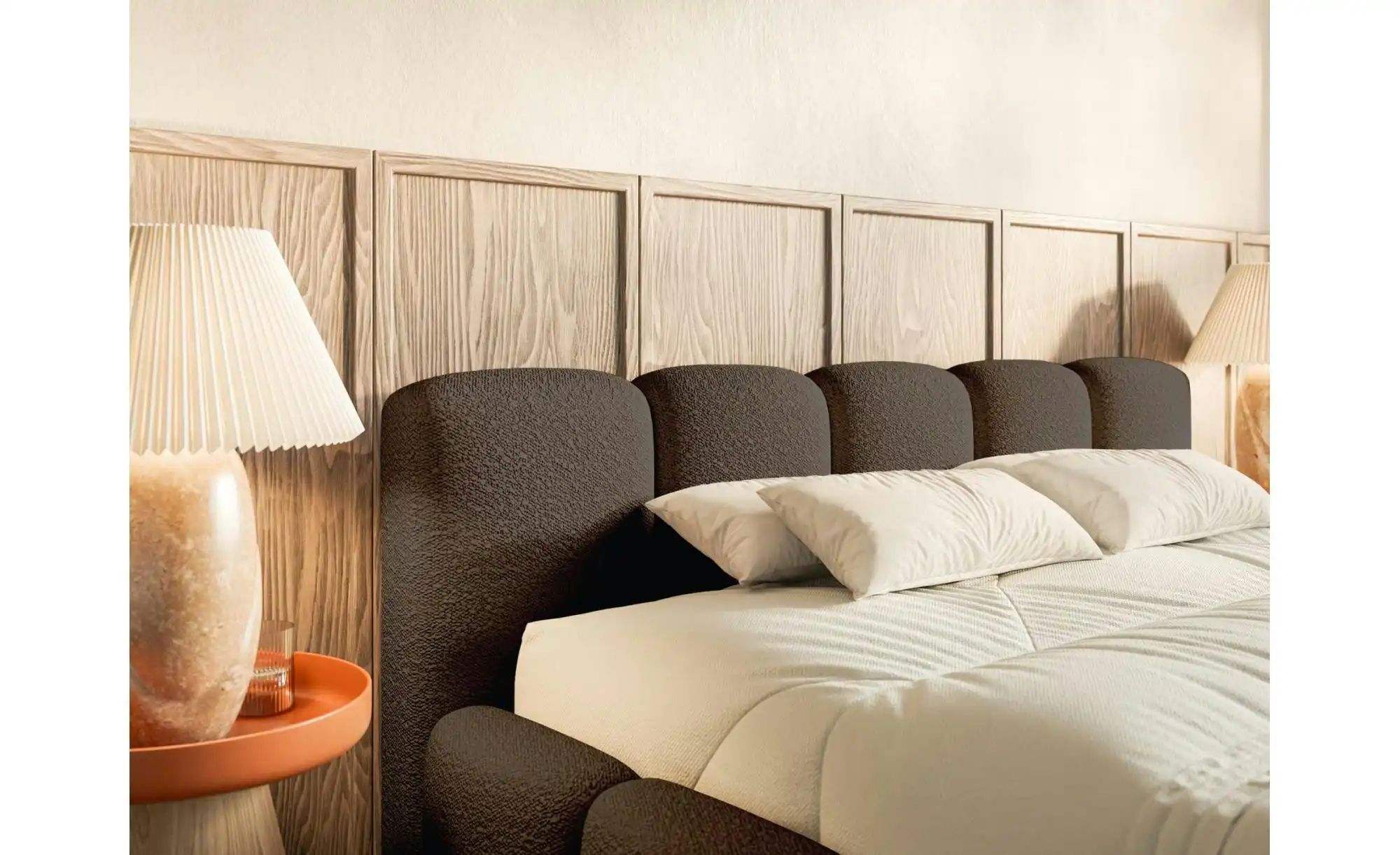 Selsey Polsterbett mit Bettkasten Cloudy Low ¦ braun ¦ Maße (cm): B: 160 H: günstig online kaufen