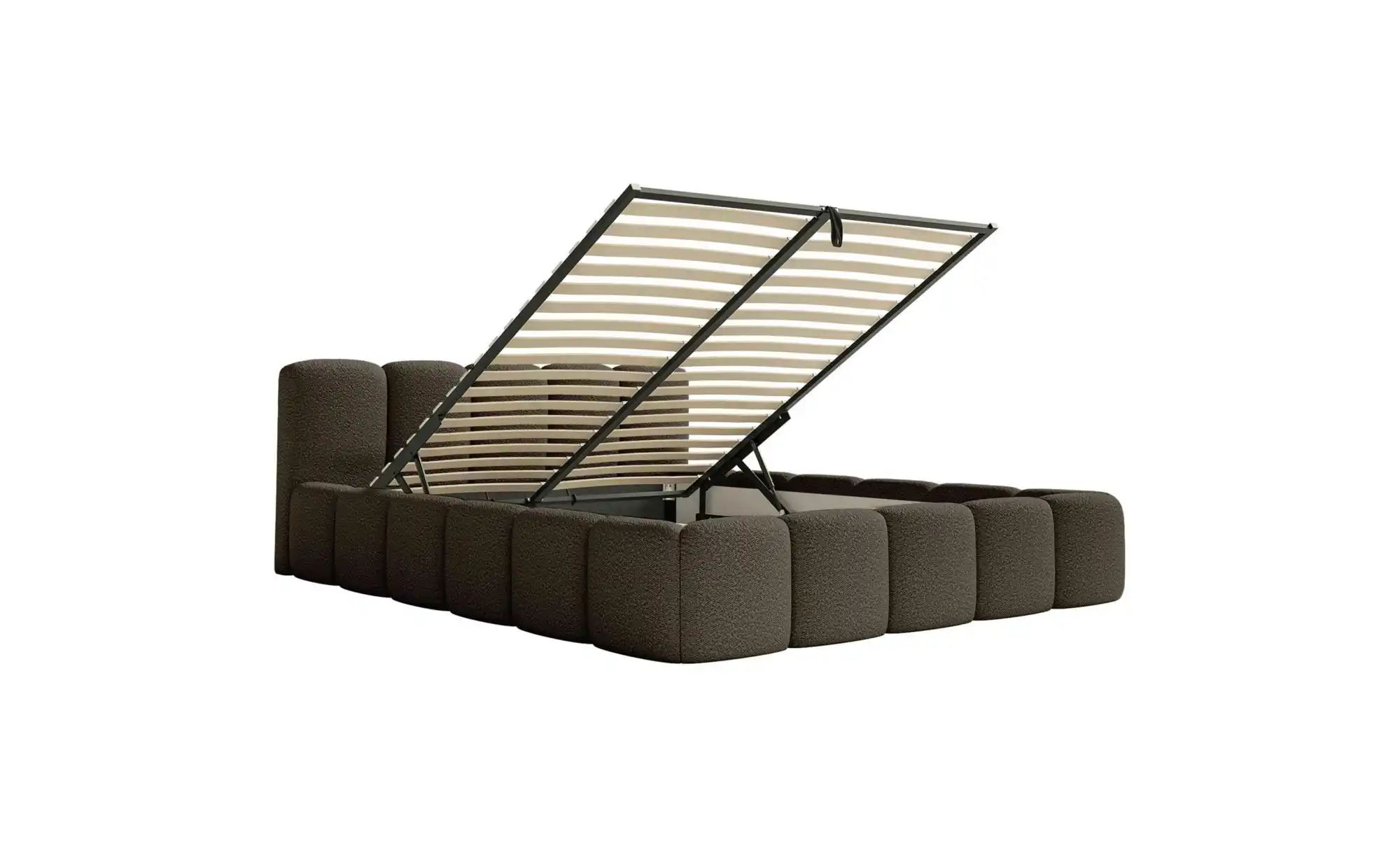 Selsey Polsterbett mit Bettkasten Cloudy Low ¦ braun ¦ Maße (cm): B: 200 H: günstig online kaufen