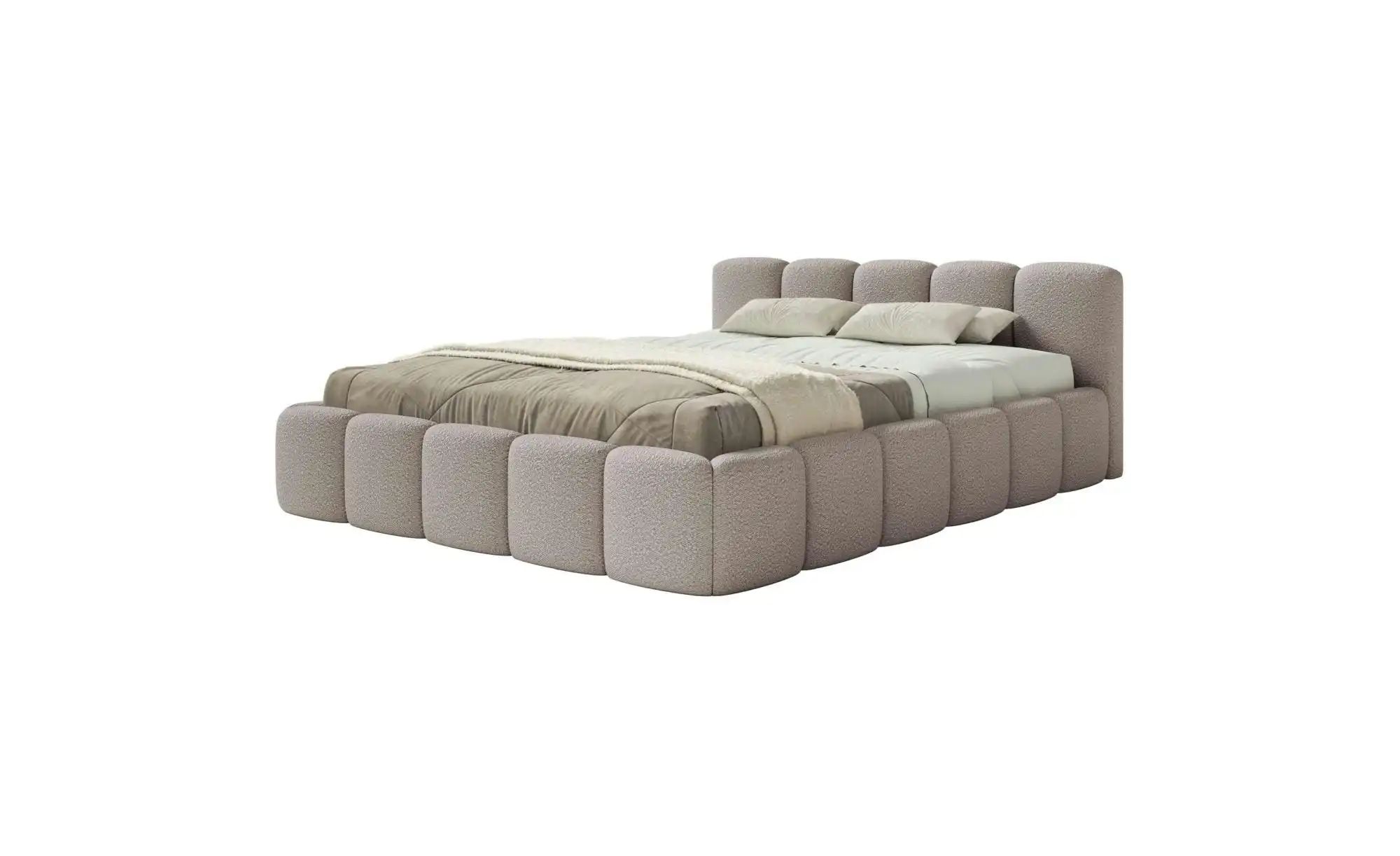 Selsey Polsterbett in Bouclé Cloudy Low  grau  Maße (cm): B: 180 H: 72 | 05900898121113
