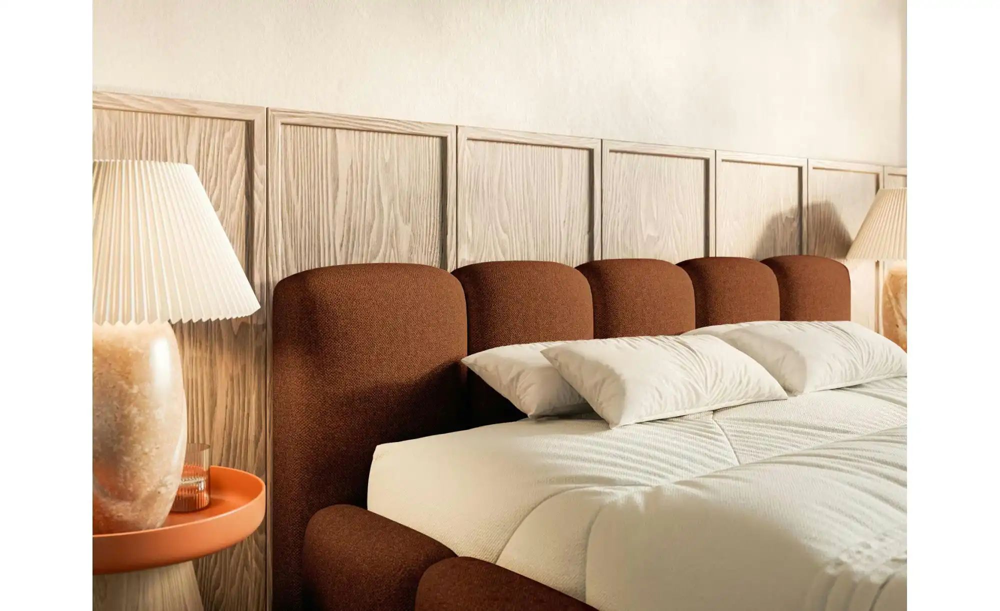 Thumbnail - Selsey Polsterbett in Chenille Cloudy Low ¦ gelb ¦ Maße (cm): B: 220 H: 72 Betten > Polsterbetten - Höffner