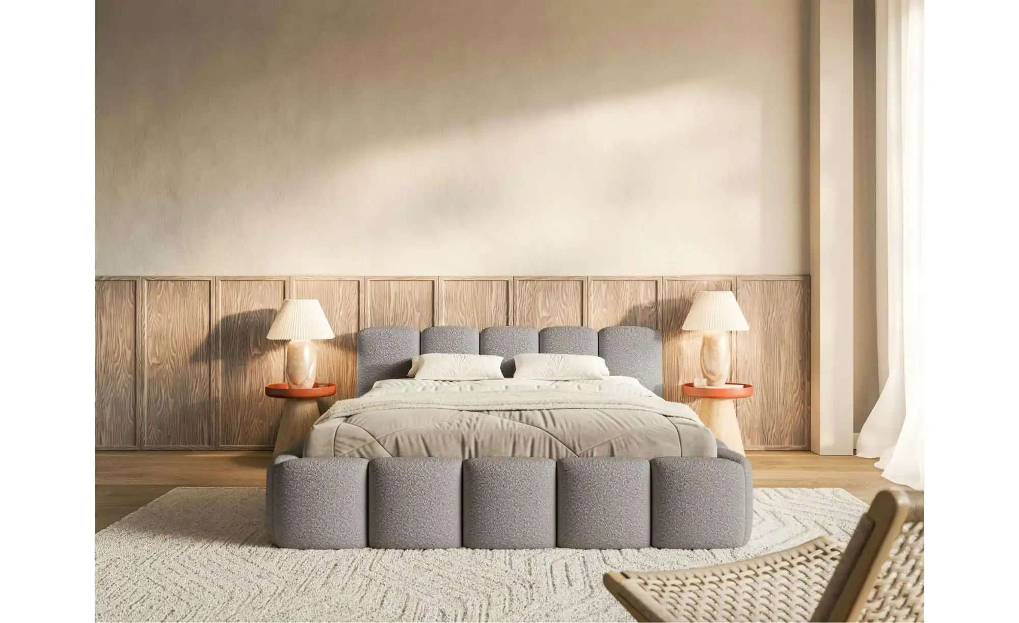 Selsey Polsterbett mit Bettkasten Cloudy Low ¦ grau ¦ Maße (cm): B: 180 H: günstig online kaufen