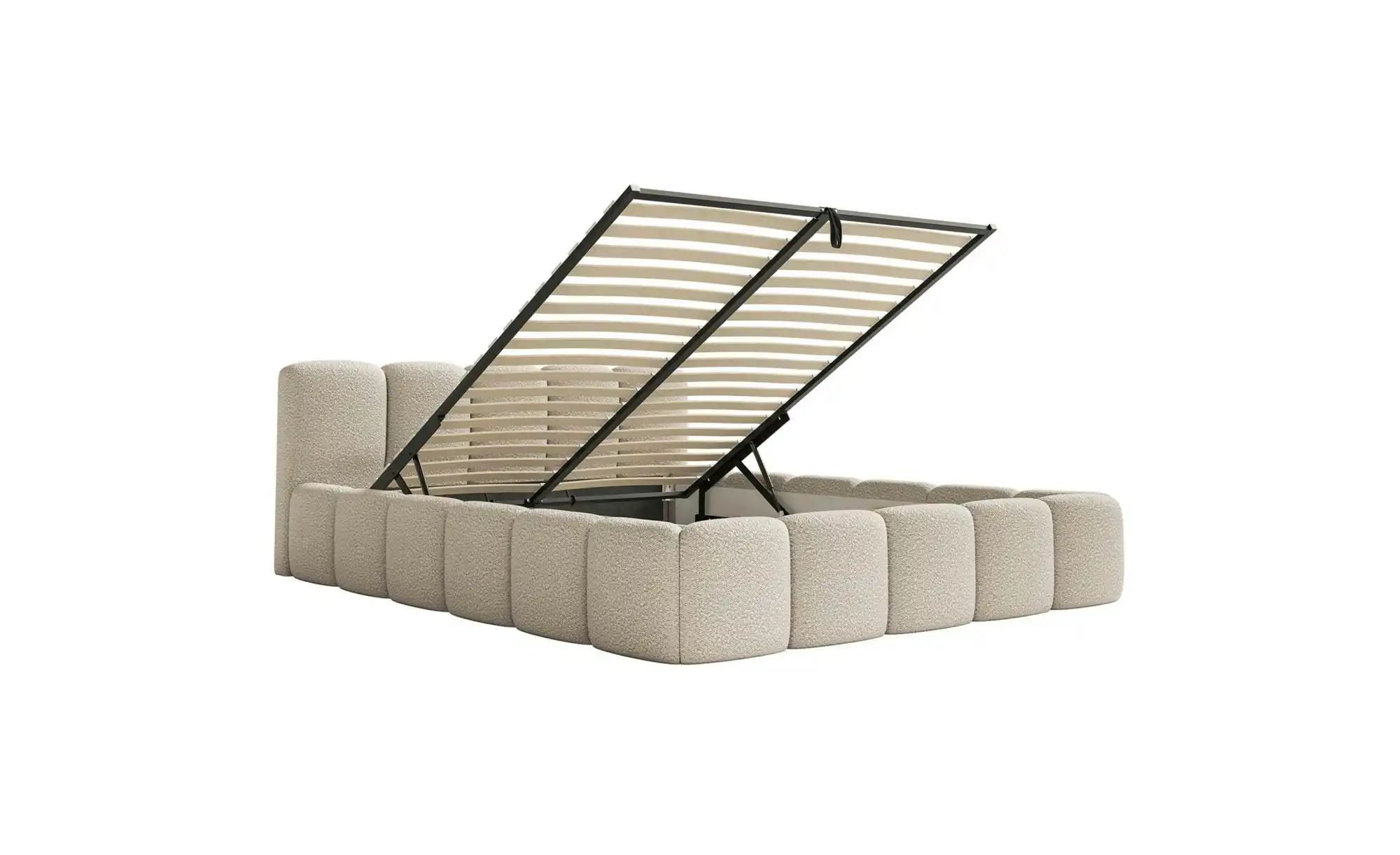 Selsey Polsterbett mit Bettkasten Cloudy Low ¦ beige ¦ Maße (cm): B: 160 H: günstig online kaufen