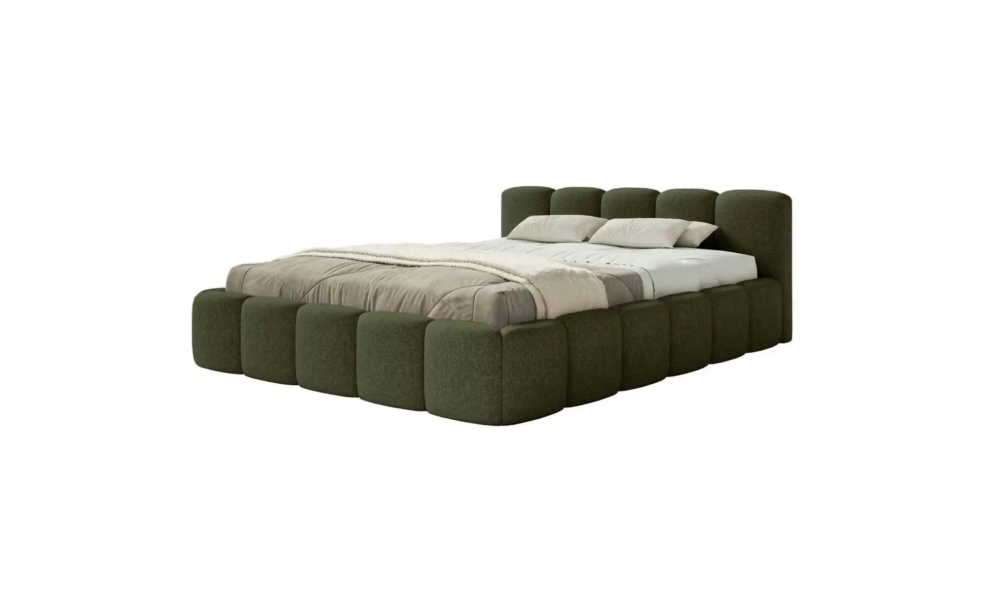 Selsey Polsterbett in Chenille Cloudy Low  grün  Maße (cm): B: 200 H: 72 | 05900898120635