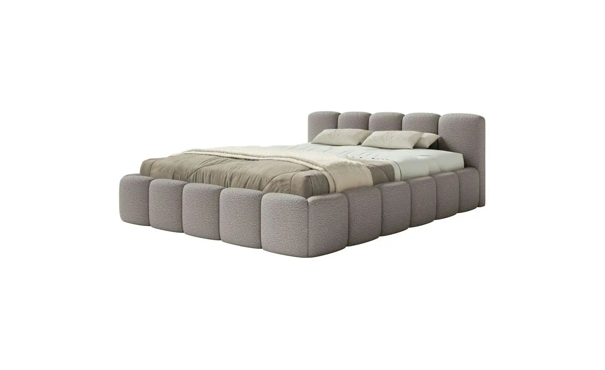 Selsey Polsterbett in Bouclé Cloudy Low ¦ grau ¦ Maße (cm): B: 180 H: 72 Betten > Polsterbetten - Höffner