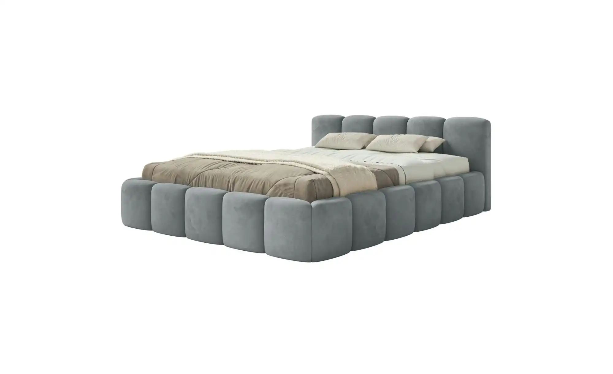 Selsey Polsterbett in Velours Cloudy Low ¦ grau ¦ Maße (cm): B: 200 H: 72 Betten > Polsterbetten - Höffner