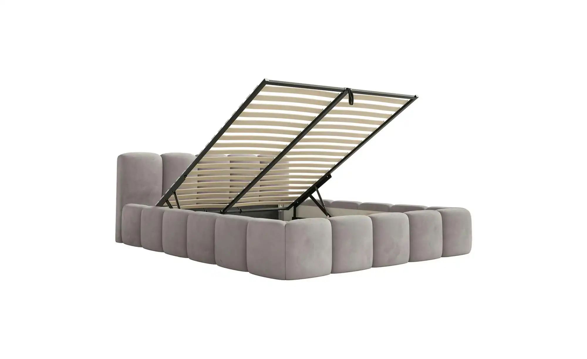 Selsey Polsterbett mit Bettkasten Cloudy Low ¦ grau ¦ Maße (cm): B: 200 H: günstig online kaufen