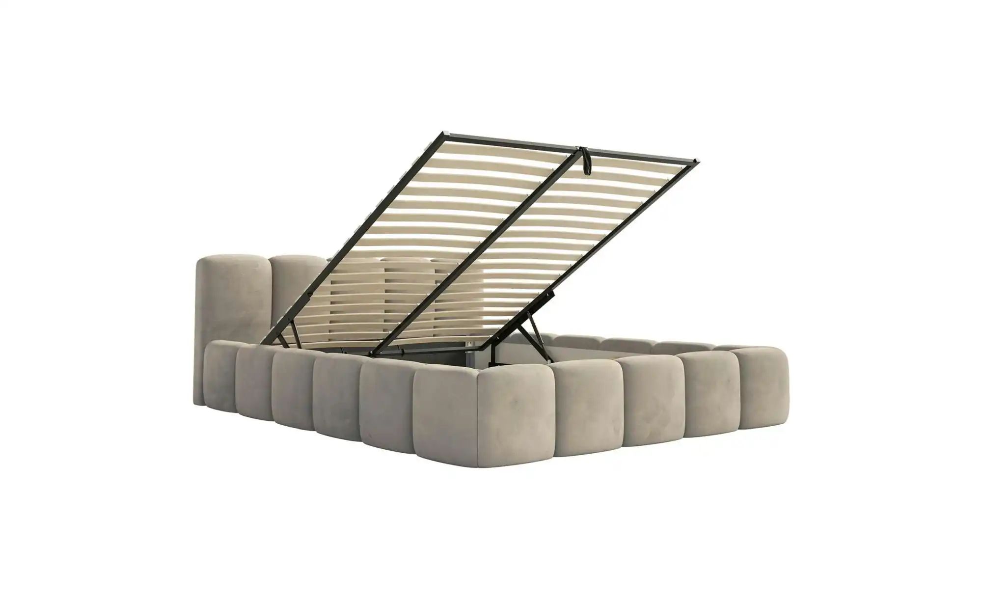 Selsey Polsterbett mit Bettkasten Cloudy Low ¦ beige ¦ Maße (cm): B: 200 H: günstig online kaufen