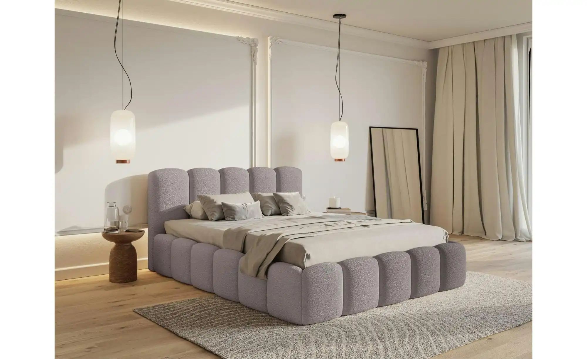 Selsey Polsterbett mit Bettkasten Cloudy II ¦ grau ¦ Maße (cm): B: 207 H: 9 günstig online kaufen