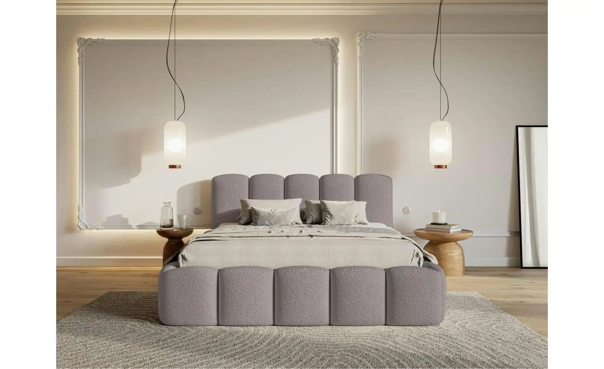 Selsey Polsterbett mit Bettkasten Cloudy II ¦ grau ¦ Maße (cm): B: 207 H: 9 günstig online kaufen