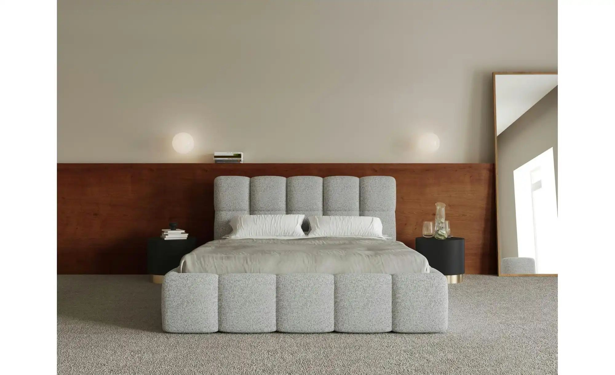 Selsey Polsterbett mit Lattenrost Cloudy ¦ grau ¦ Maße (cm): B: 200 H: 96 B günstig online kaufen