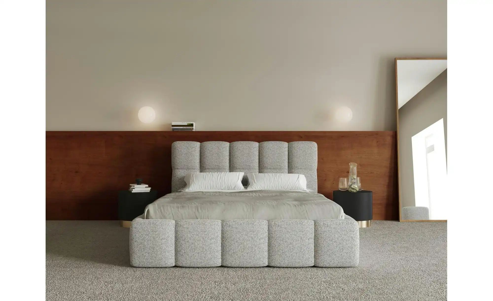 Selsey Polsterbett mit Bettkasten Cloudy ¦ beige ¦ Maße (cm): B: 180 H: 96 günstig online kaufen