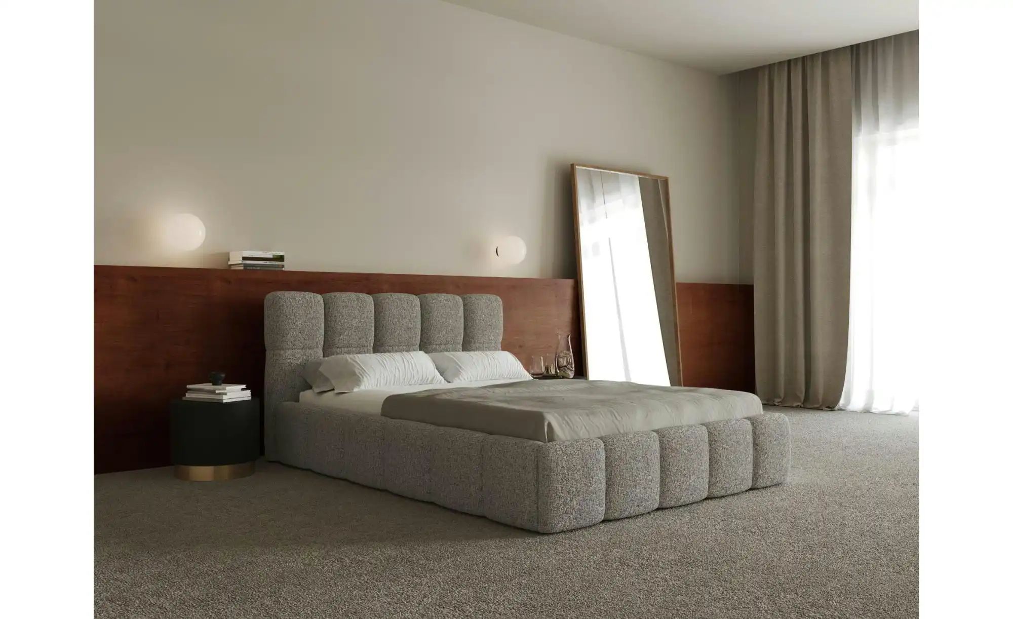 Selsey Polsterbett mit Bettkasten Cloudy ¦ beige ¦ Maße (cm): B: 200 H: 96 günstig online kaufen