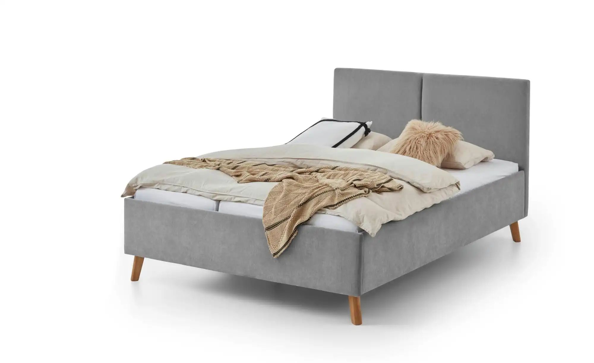 Polsterbett in grau Piano  grau  Maße (cm): B: 146 H: 100 | 04255718449061