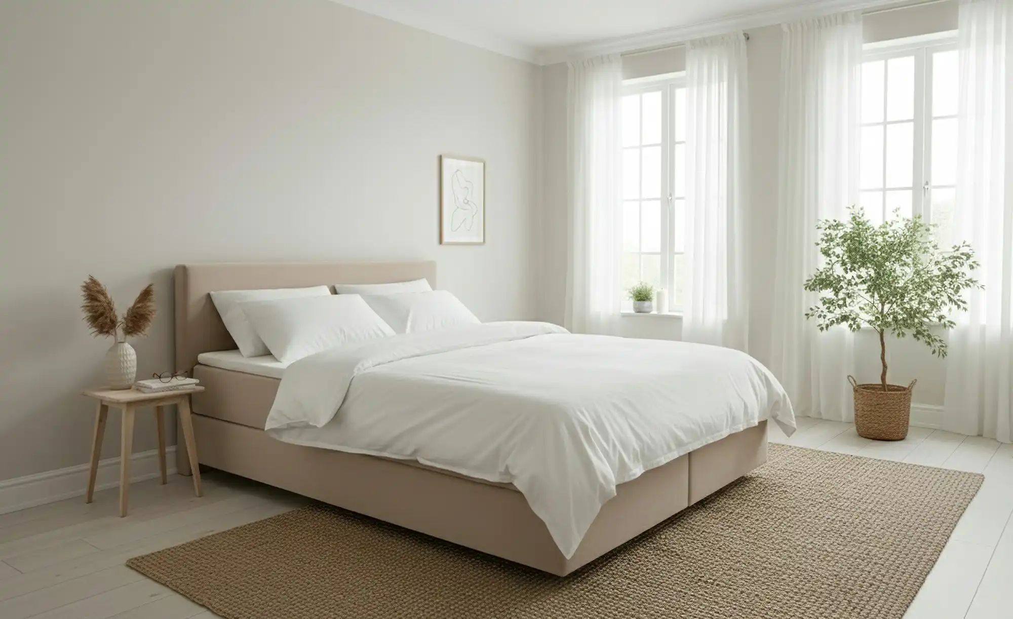 Boxspringbett  Elin ¦ beige ¦ Maße (cm): B: 180 H: 105 Betten > Boxspringbe günstig online kaufen