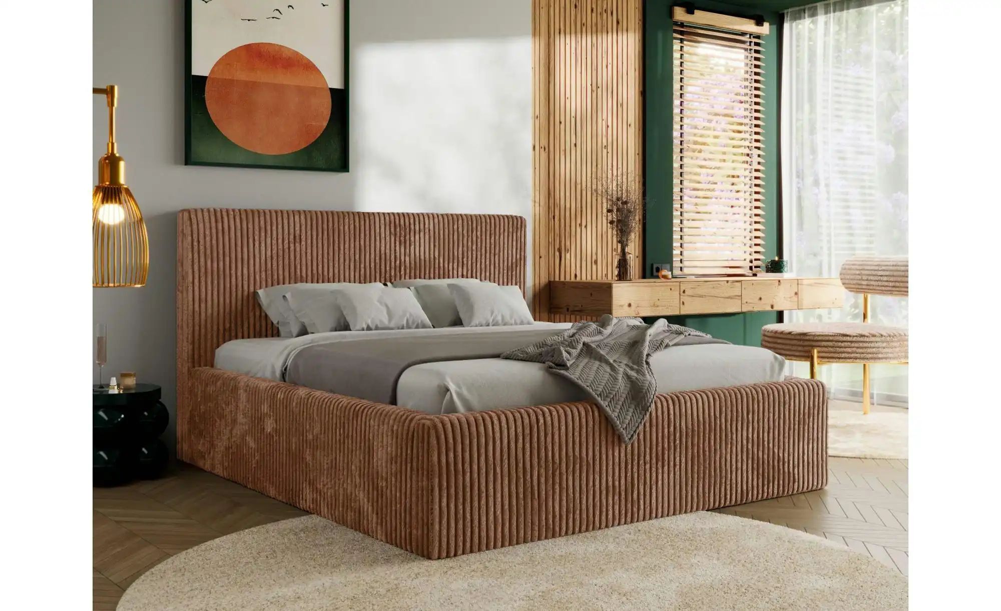 Polsterbett mit Bettkasten Tiliano Classic ¦ orange ¦ Maße (cm): B: 156 H: günstig online kaufen