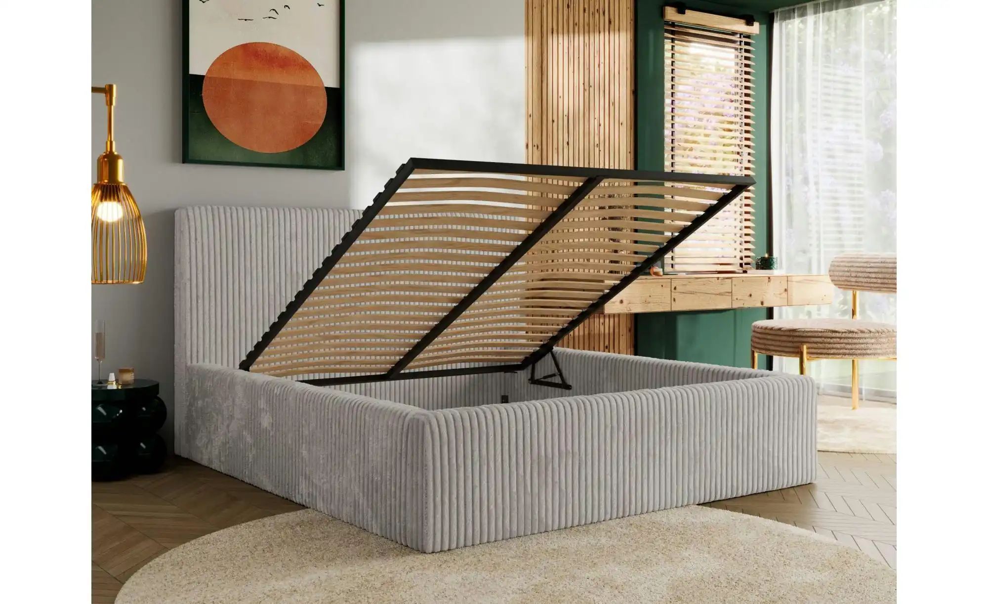 Polsterbett mit Bettkasten Tiliano Classic ¦ grau ¦ Maße (cm): B: 216 H: 10 günstig online kaufen