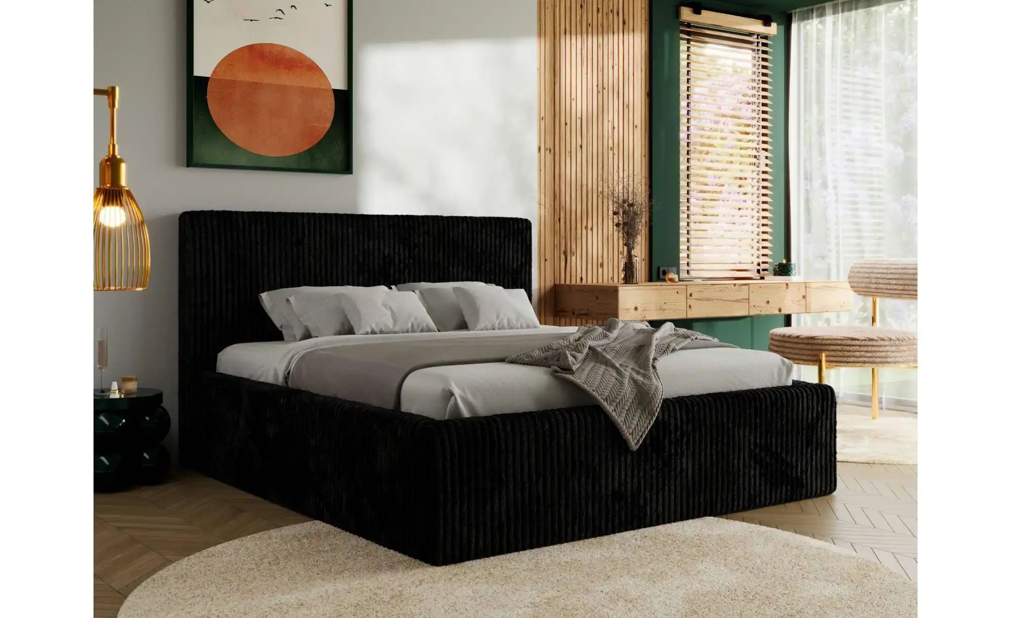 Polsterbett mit Bettkasten Tiliano Classic ¦ schwarz ¦ Maße (cm): B: 156 H: günstig online kaufen