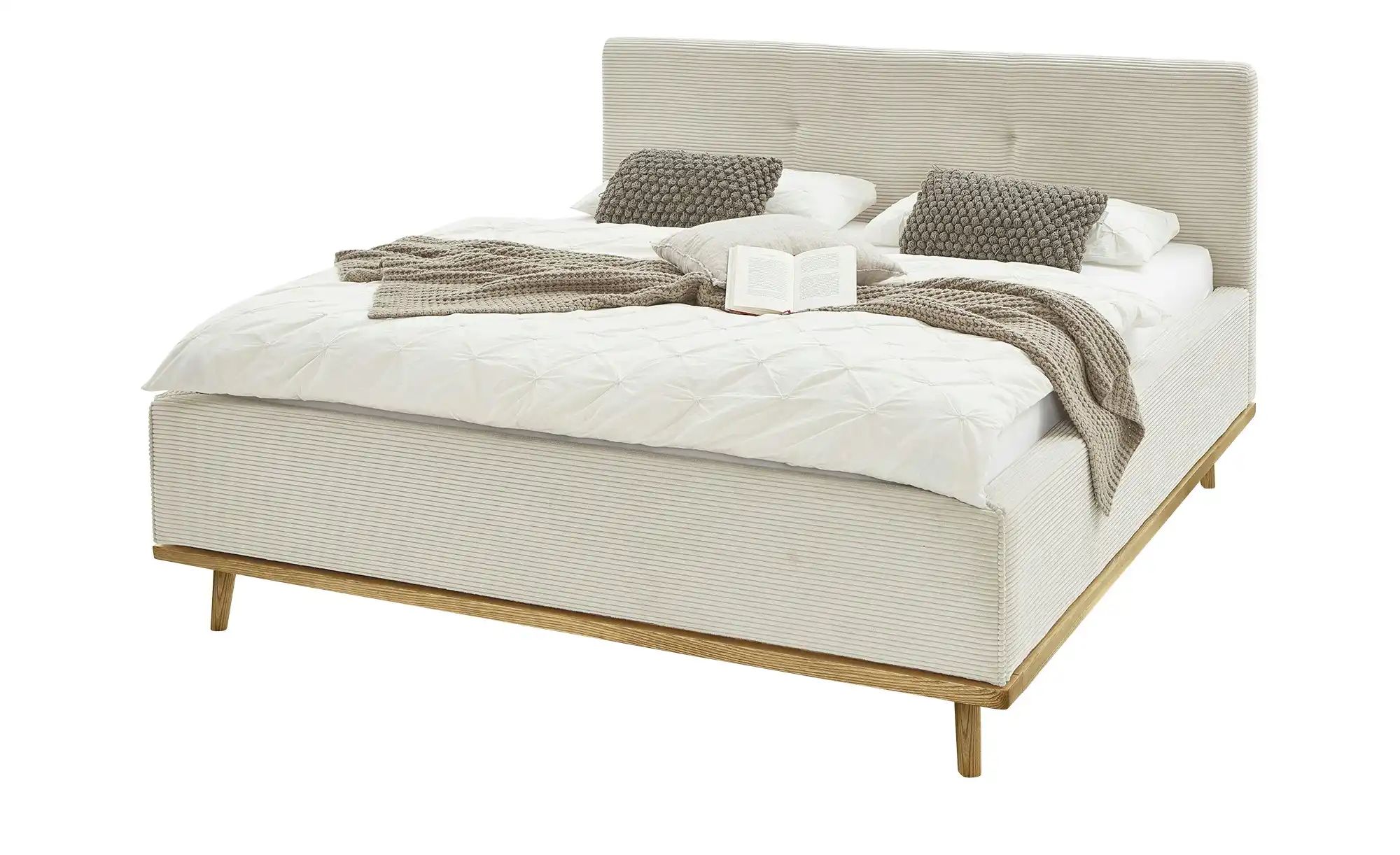 Musterring Polsterbett mit Bettkasten Delphi Cord ¦ beige ¦ Maße (cm): B: 1 günstig online kaufen