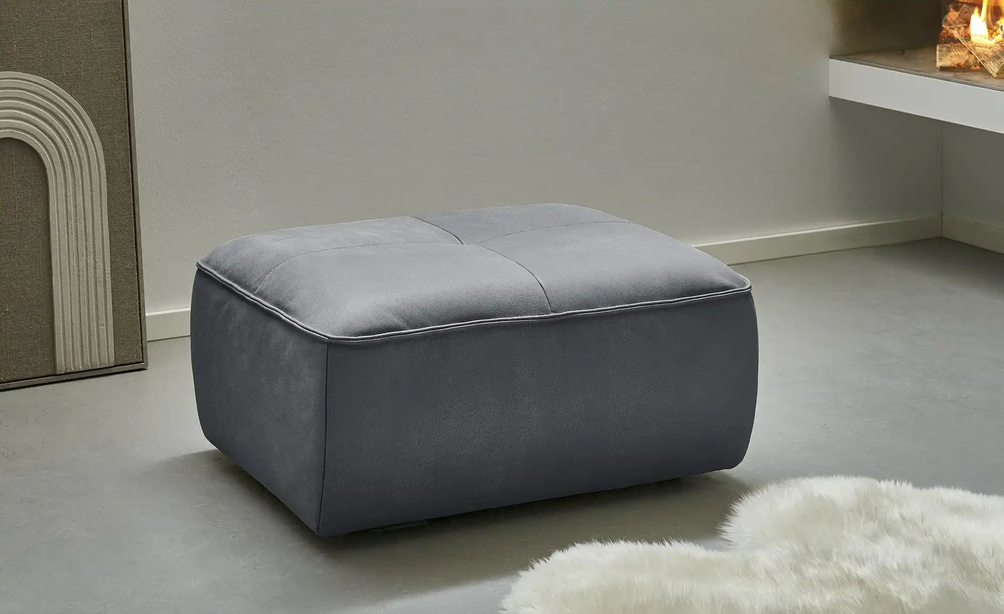 meinSofa XL-Hocker  Mick ¦ grau ¦ Maße (cm): B: 85 H: 43 T: 68 Polstermöbel günstig online kaufen