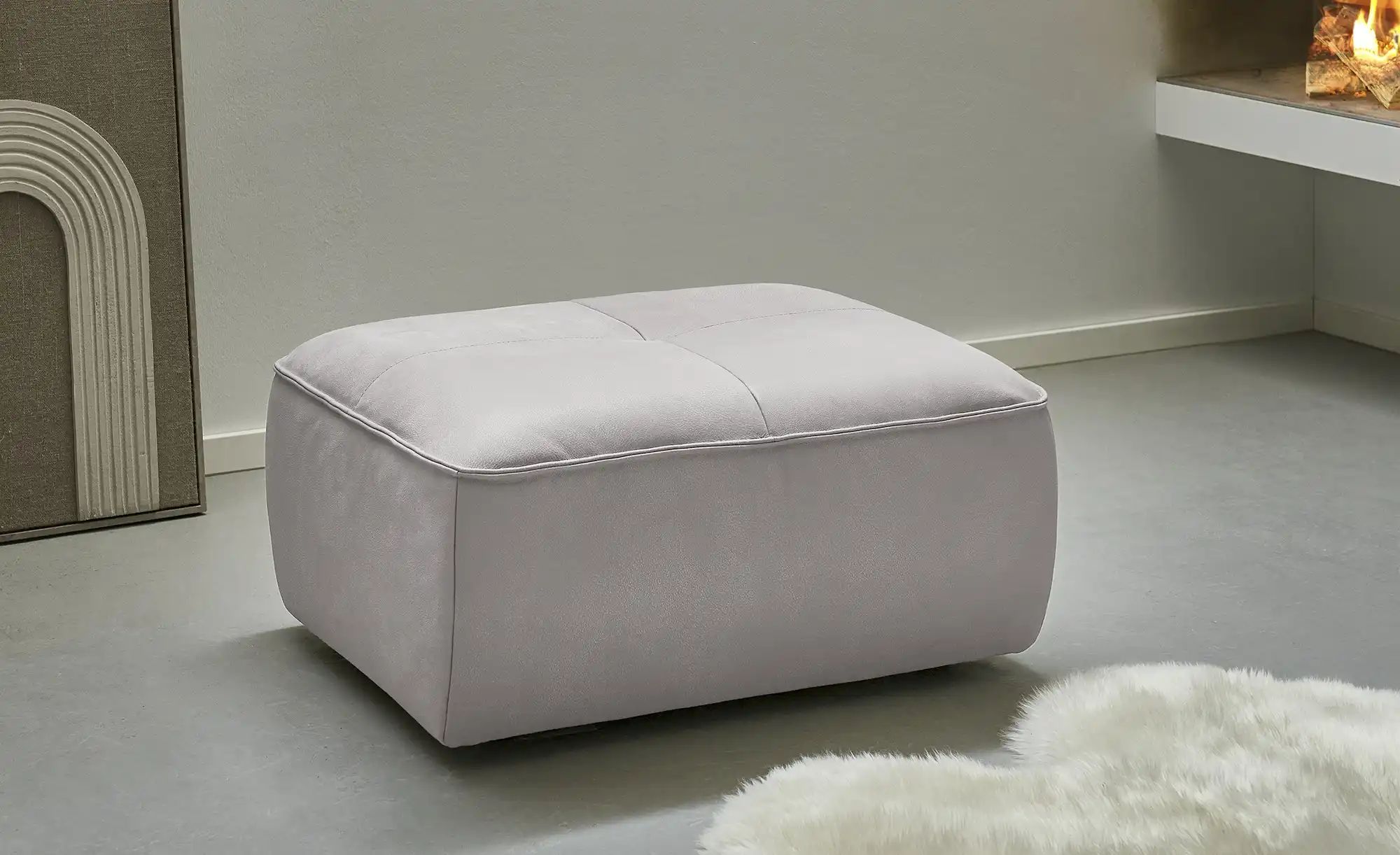 Thumbnail - meinSofa XL-Hocker Mick ¦ grau ¦ Maße (cm): B: 85 H: 43 T: 68.0 Polstermöbel > Hocker - Höffner