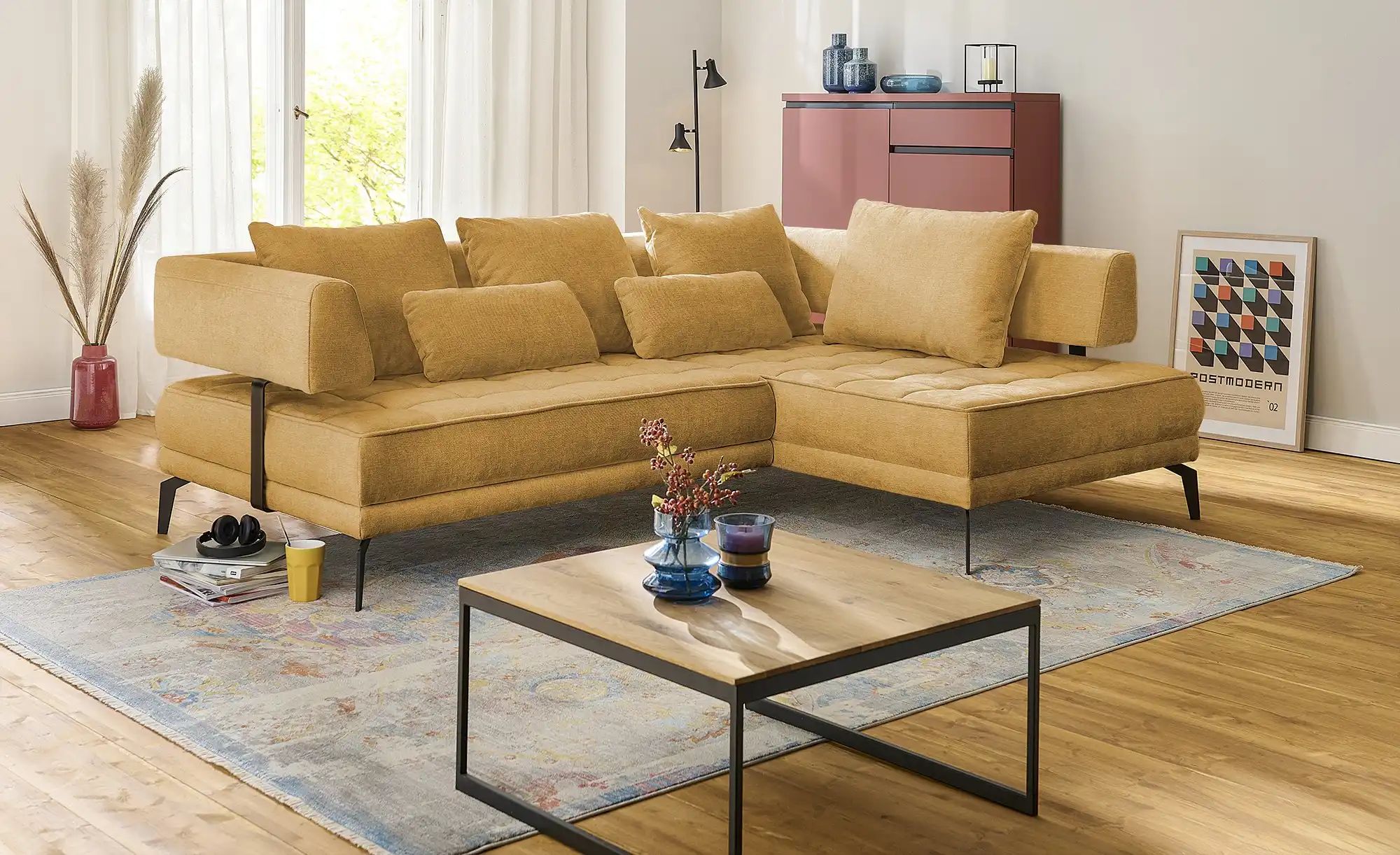 switch Ecksofa  Giotto ¦ gelb ¦ Maße (cm): B: 242 H: 85 T: 176 Polstermöbel günstig online kaufen