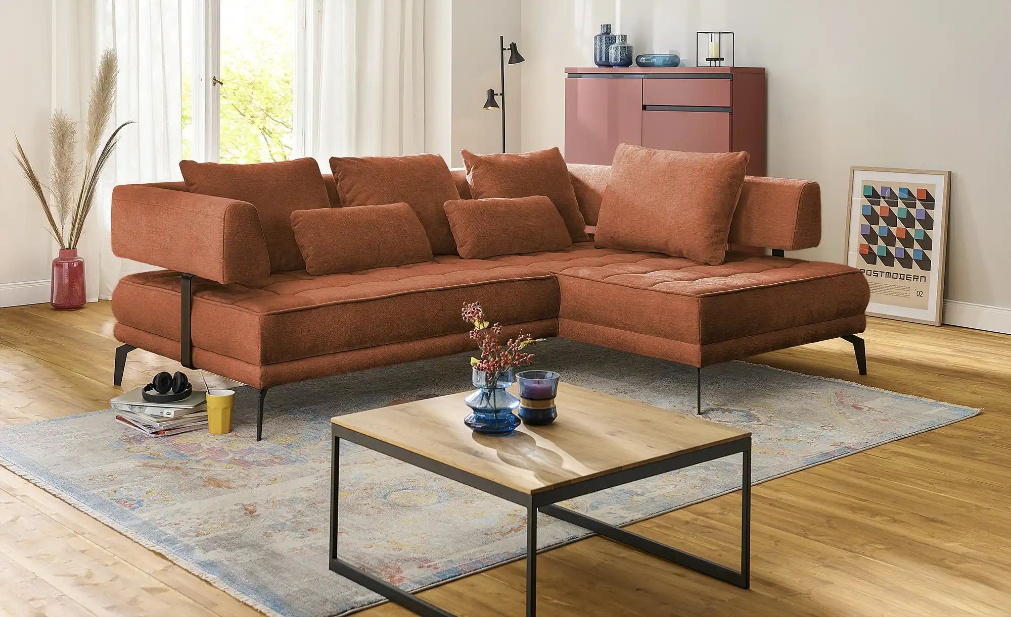 switch Ecksofa  Giotto ¦ kupfer ¦ Maße (cm): B: 242 H: 85 T: 176 Polstermöb günstig online kaufen