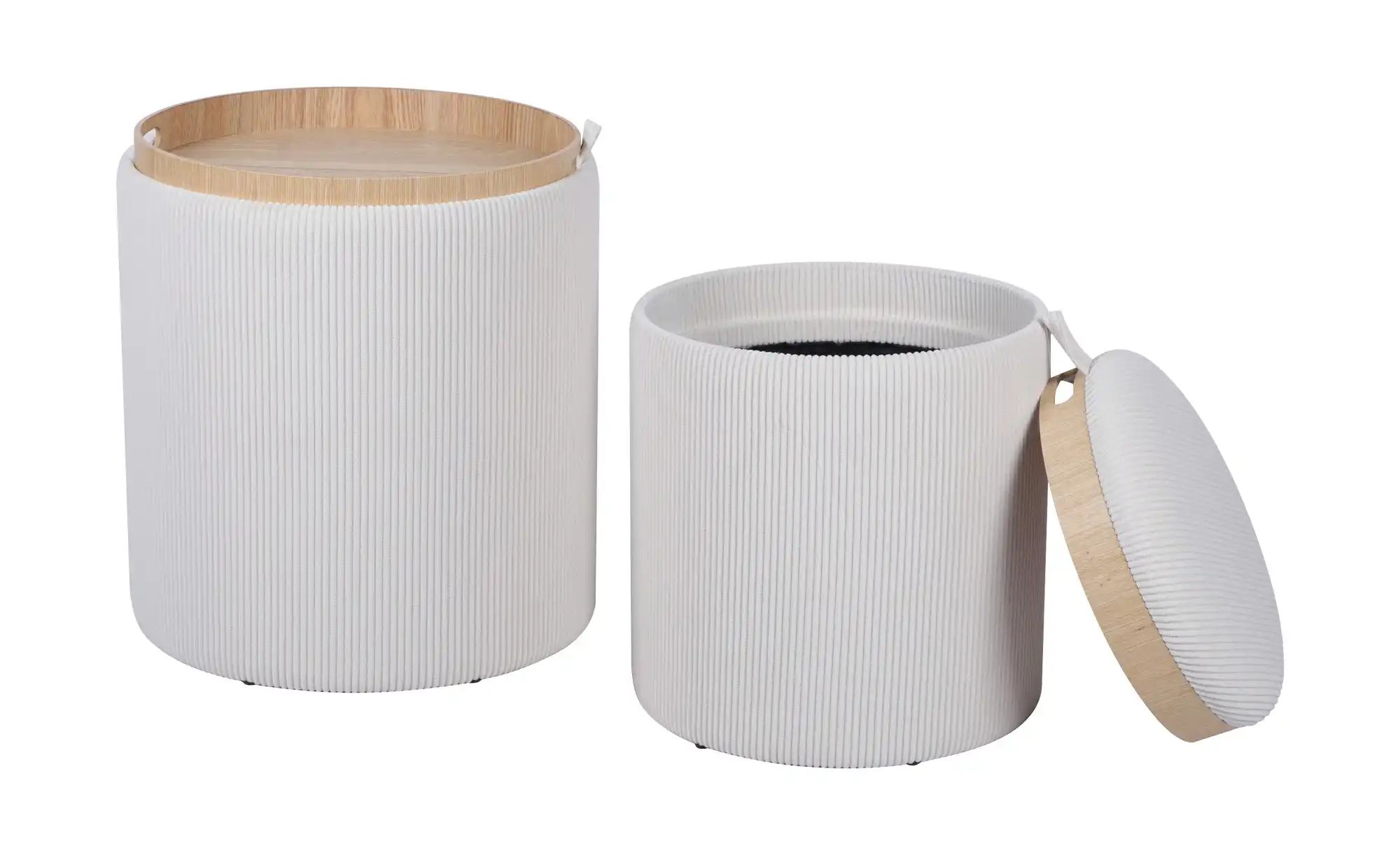 Hocker-Set  Villia ¦ Maße (cm): H: 44  Ø: 39 Polstermöbel > Hocker - Höffne günstig online kaufen