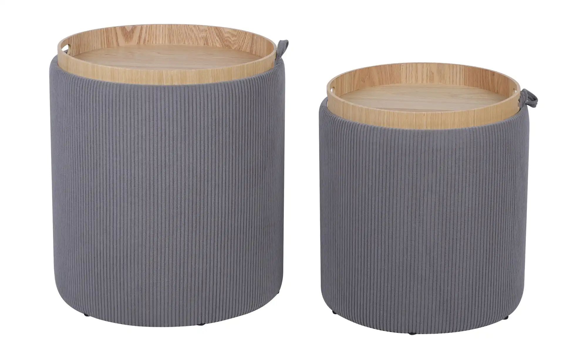 Hocker-Set  Villia ¦ Maße (cm): H: 44  Ø: 39 Polstermöbel > Hocker - Höffne günstig online kaufen