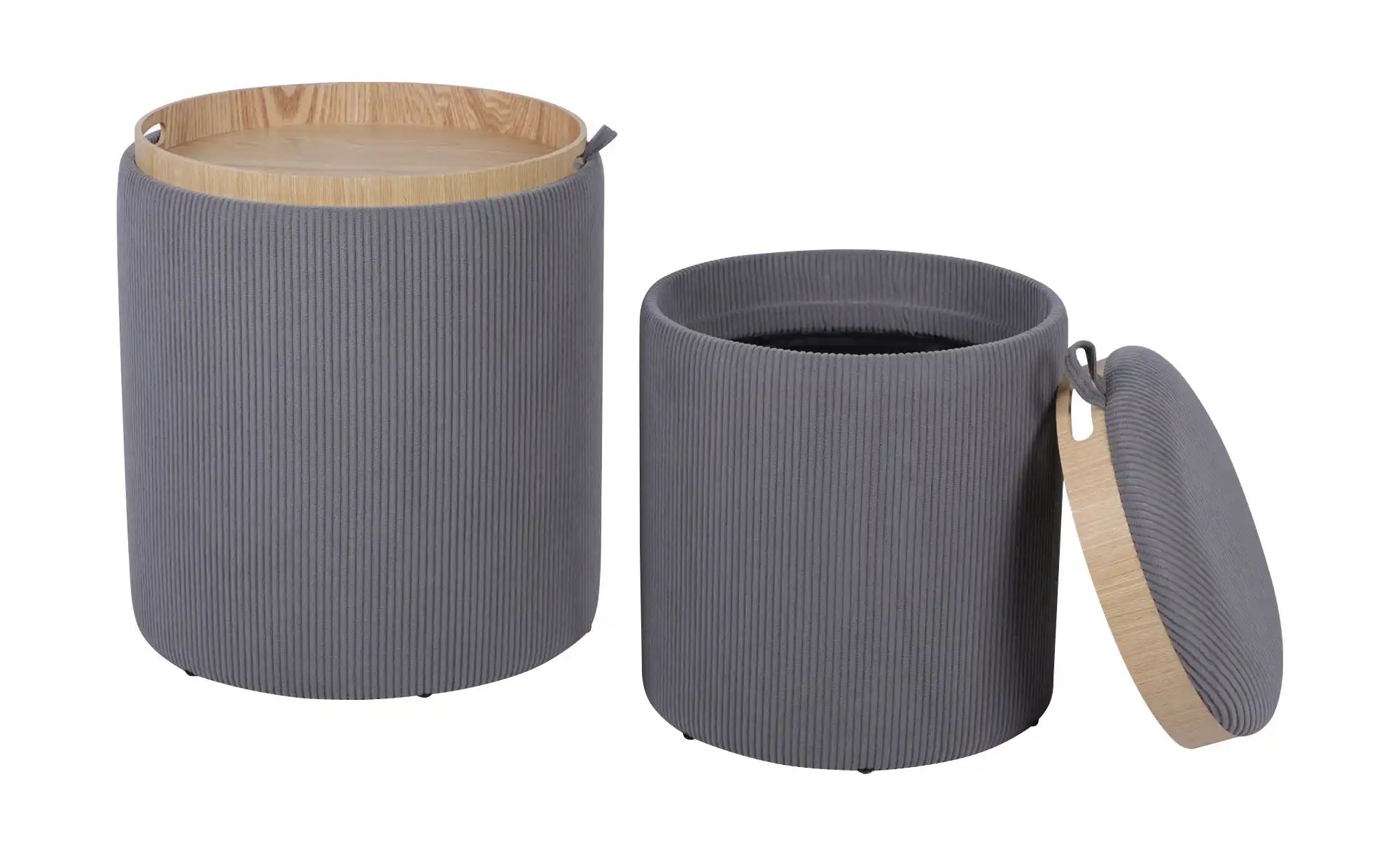 Thumbnail - Hocker-Set  Villia ¦ Maße (cm): H: 44  Ø: 39 Polstermöbel > Hocker - Höffner