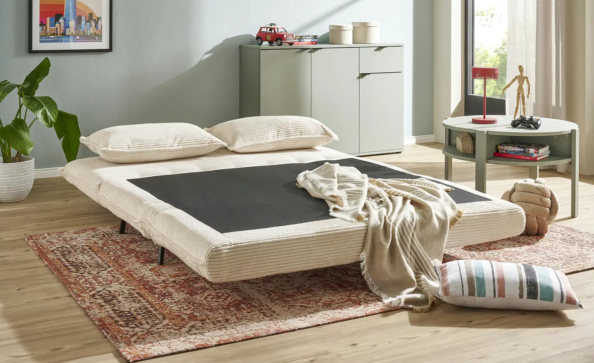 Schlafsofa AVILENA Beige - Schlafsofa AVILENA Beige - Einrichtungsbeispiel