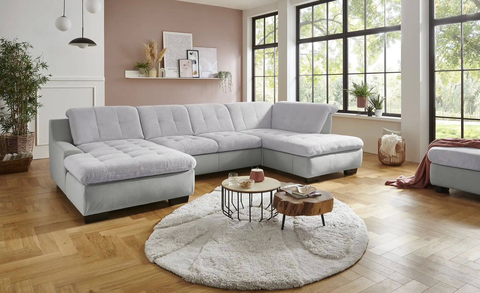 Lounge Collection Wohnlandschaft  Davinci ¦ grau ¦ Maße (cm): B: 346 H: 104 günstig online kaufen