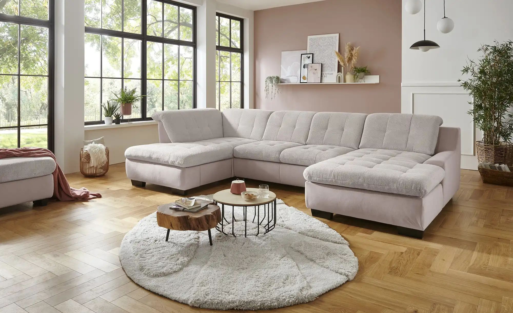 Lounge Collection Wohnlandschaft  Davinci ¦ beige ¦ Maße (cm): B: 346 H: 85 günstig online kaufen