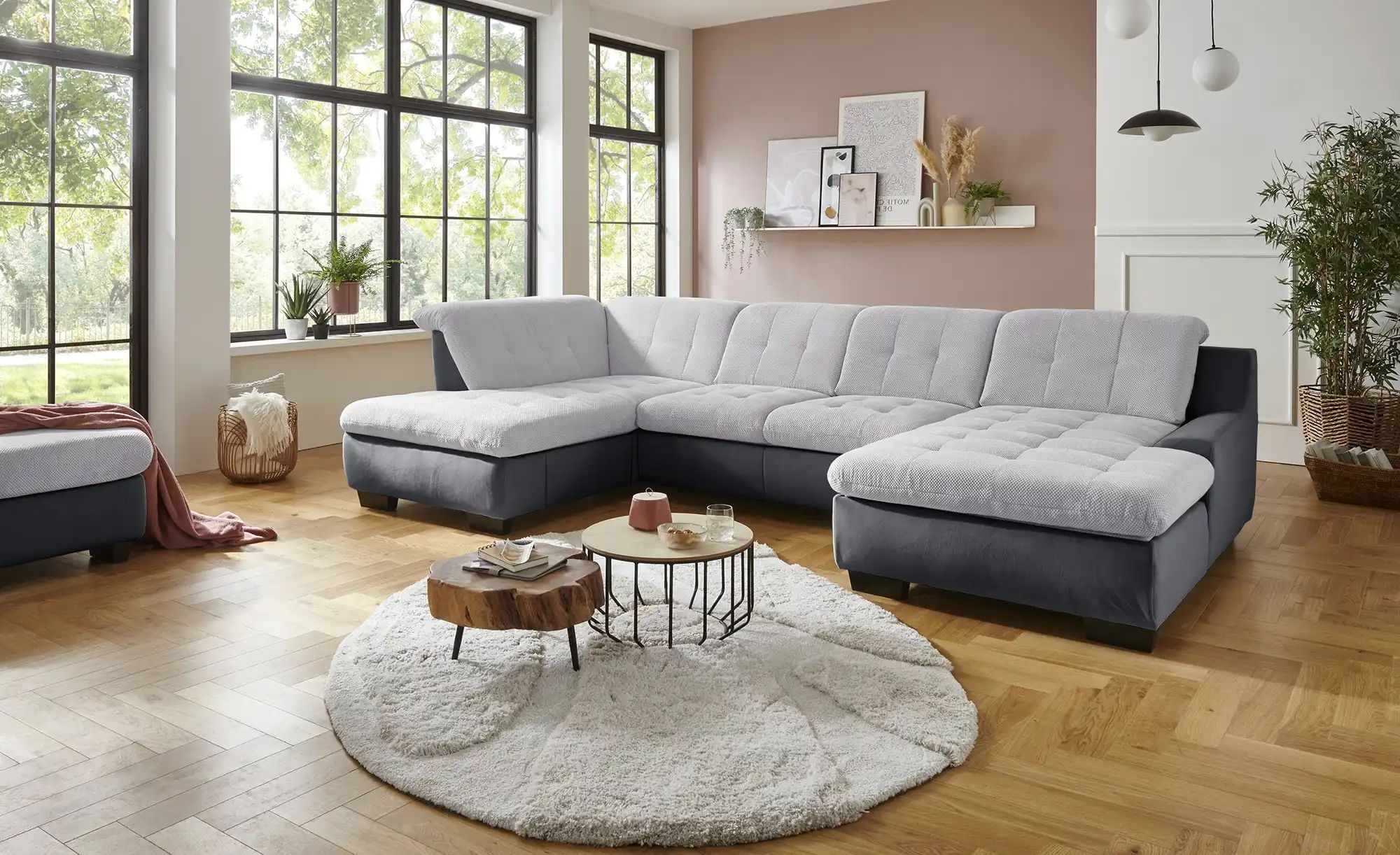 Lounge Collection Wohnlandschaft  Davinci ¦ grau ¦ Maße (cm): B: 346 H: 85 günstig online kaufen