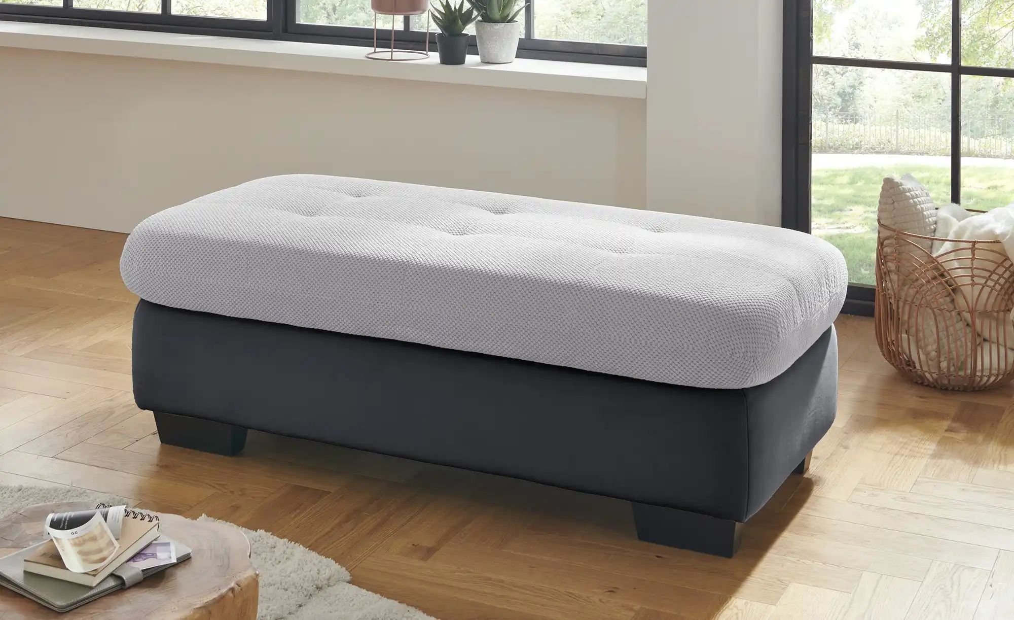 Thumbnail - Lounge Collection Sofahocker  Davinci ¦ grau ¦ Maße (cm): B: 135 H: 47 T: 65.0 Polstermöbel > Hocker - Höffner