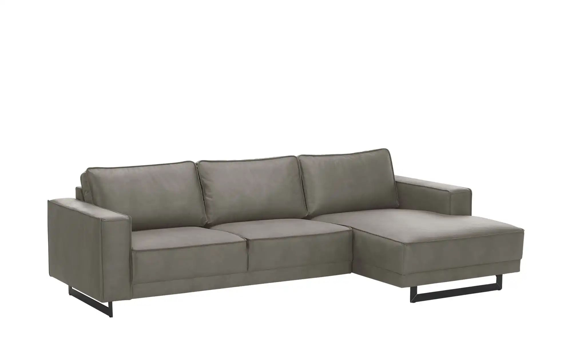 Thumbnail - SOHO Ecksofa aus recyceltem Leder Sanja ¦ grau ¦ Maße (cm): B: 285 H: 85 T: 155.0 Polstermöbel > Sofas > 3-Sitzer - Höff...