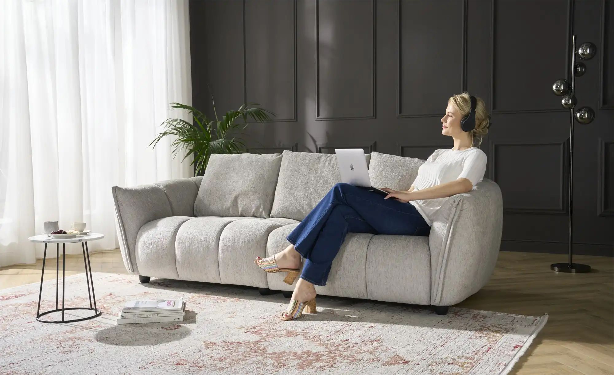 Thumbnail - Big Sofa  Vibeka ¦ grau ¦ Maße (cm): B: 230 H: 65 T: 98.0 Polstermöbel > Sofas > 3-Sitzer - Höffner