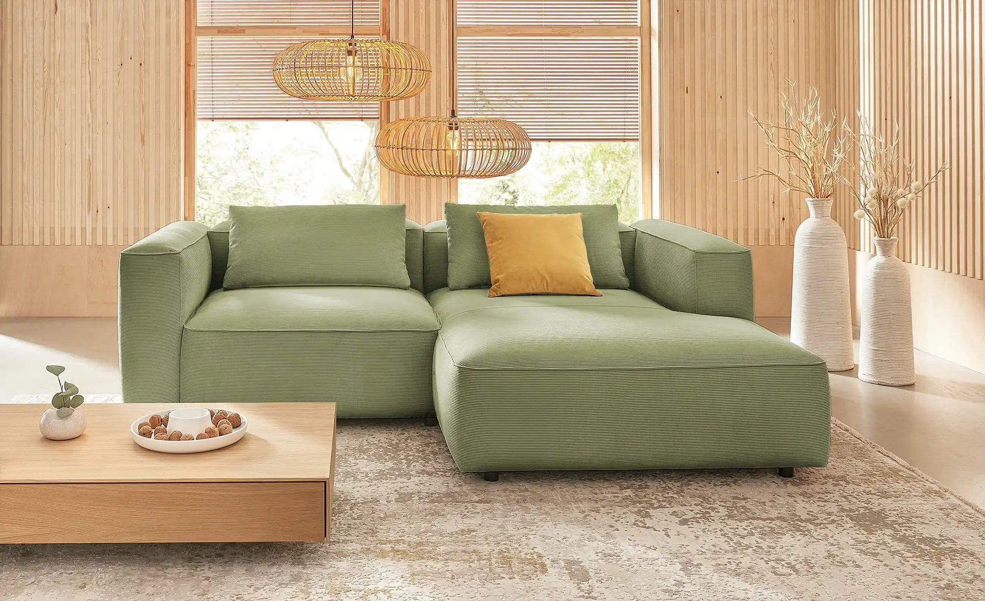 Thumbnail - SOHO Ecksofa  Milda ¦ grün ¦ Maße (cm): B: 228 H: 73 T: 174.0 Polstermöbel > Sofas > Ecksofas - Höffner