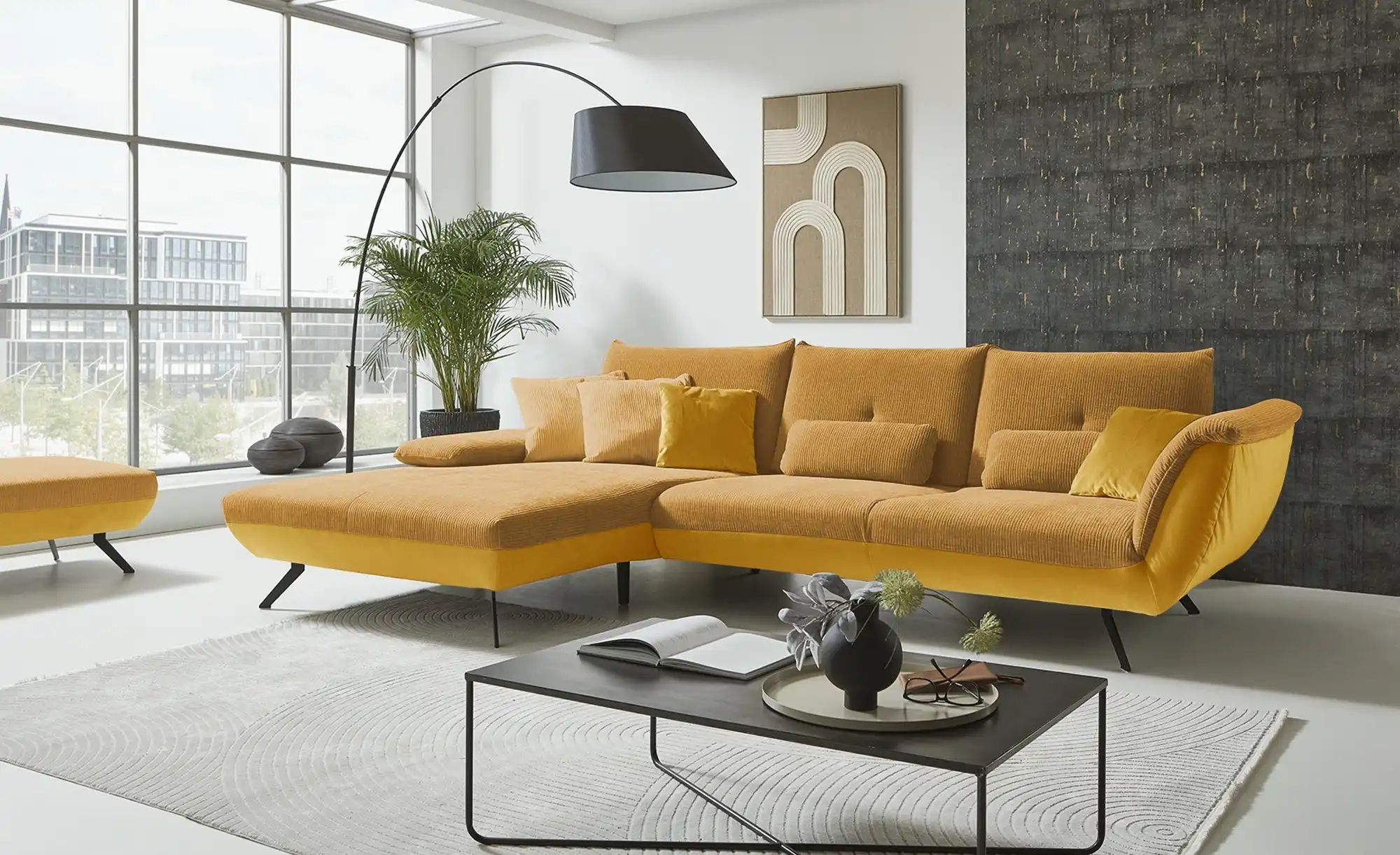 Ecksofa  Celine ¦ gelb ¦ Maße (cm): B: 316 H: 90 T: 190.0 Polstermöbel > So günstig online kaufen