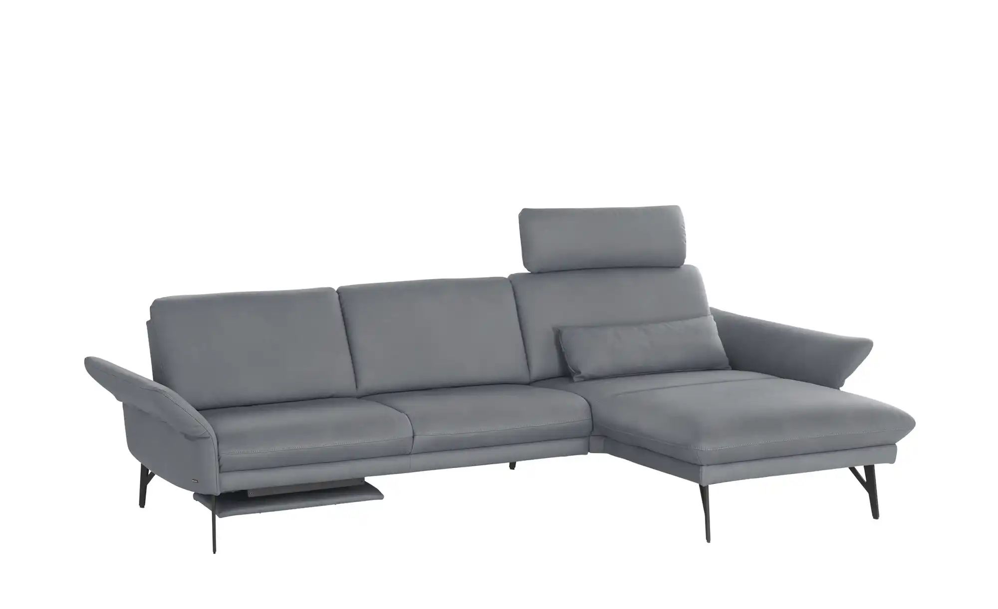 himolla Ecksofa Echtleder 1928 ¦ grau ¦ Maße (cm): B: 296 H: 85 T: 175 Pols günstig online kaufen