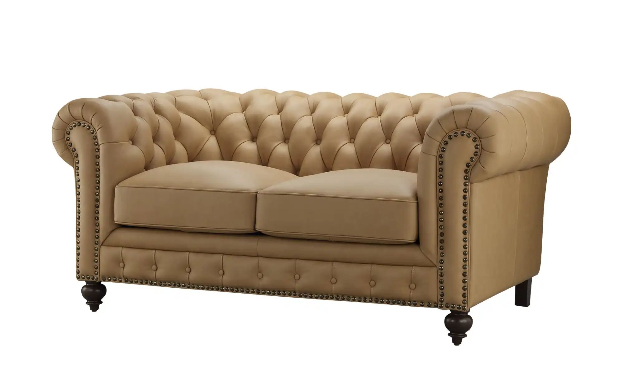 uno Ledersofa im Vintagelook Chesterfield ¦ braun ¦ Maße (cm): B: 183 H: 80 günstig online kaufen