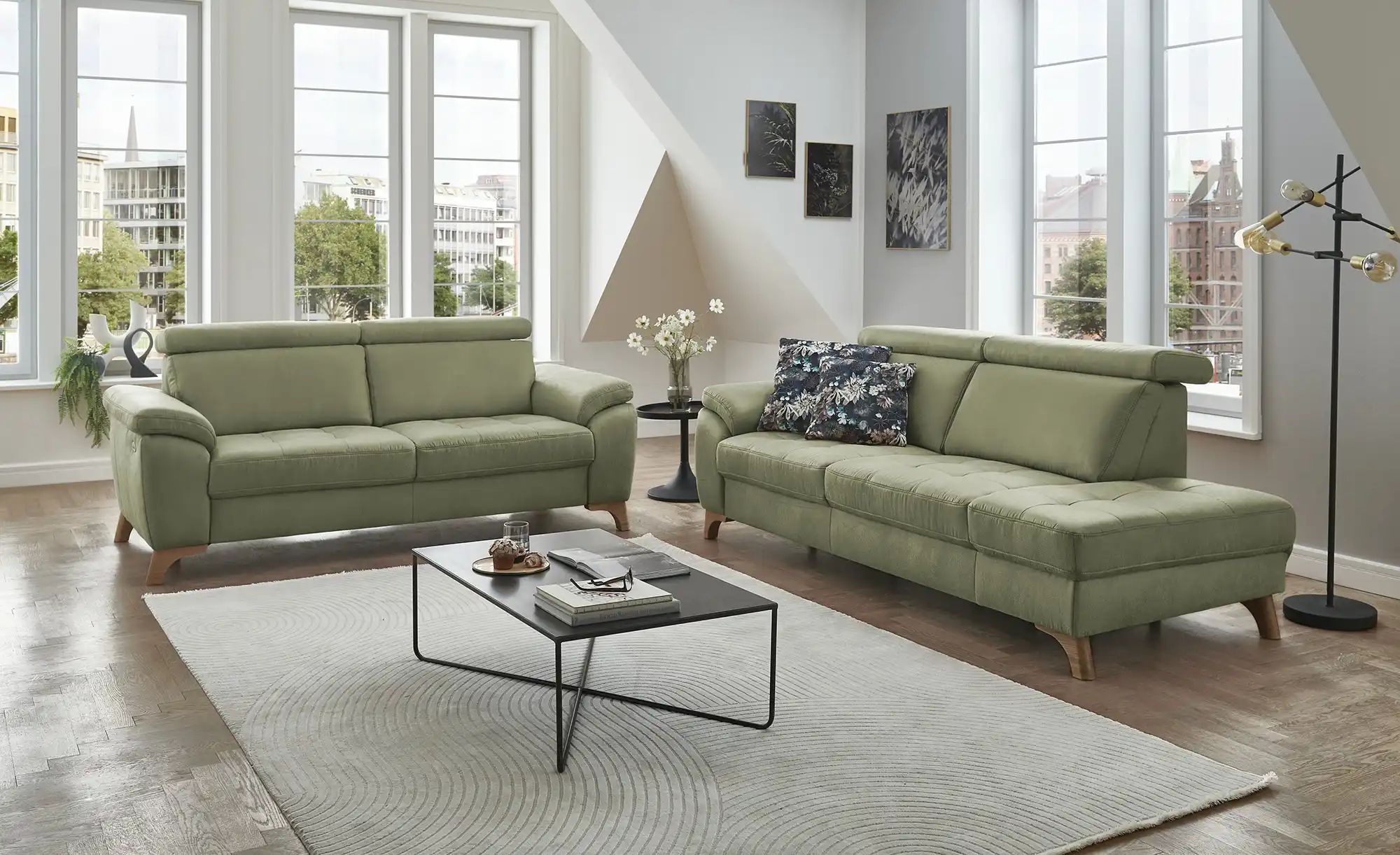 meinSofa Einzelsofa  Chloris ¦ grün ¦ Maße (cm): B: 200 T: 105.0 Polstermöb günstig online kaufen