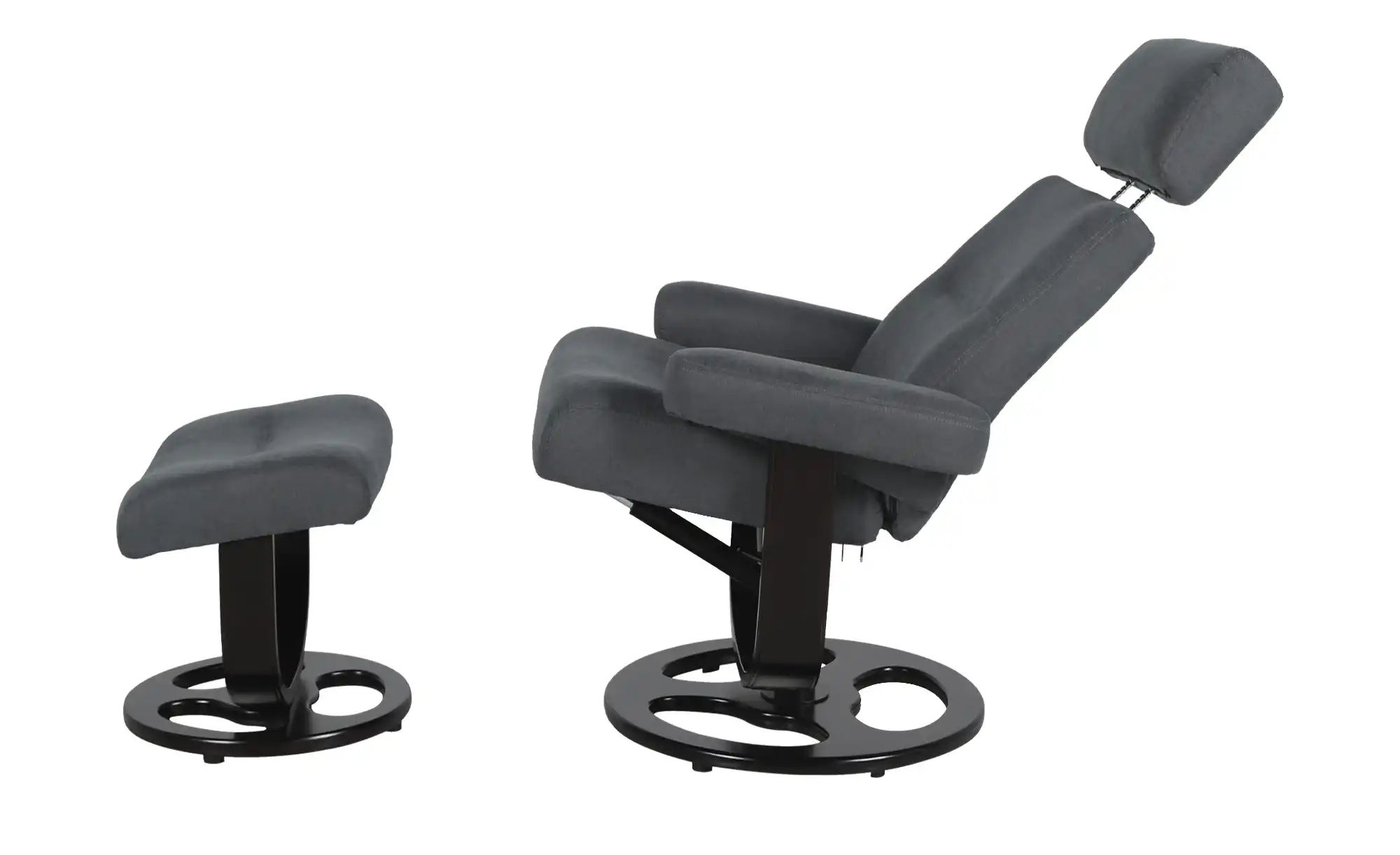 uno Sessel-Hocker-Set mit Relaxfunktion Mateo ¦ grau ¦ Maße (cm): B: 80 H: günstig online kaufen