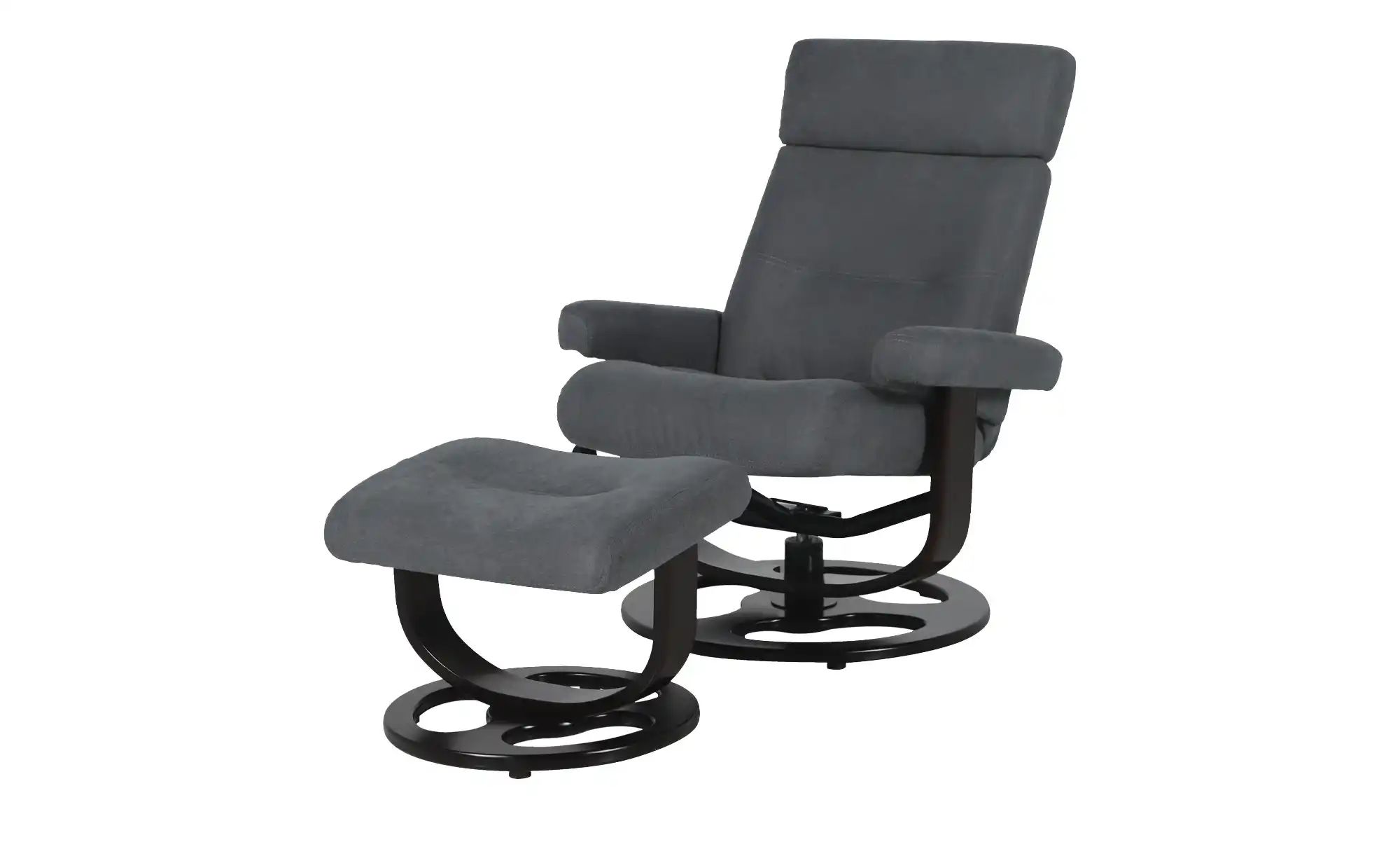 uno Sessel-Hocker-Set mit Relaxfunktion Mateo ¦ grau Polstermöbel > Sessel günstig online kaufen