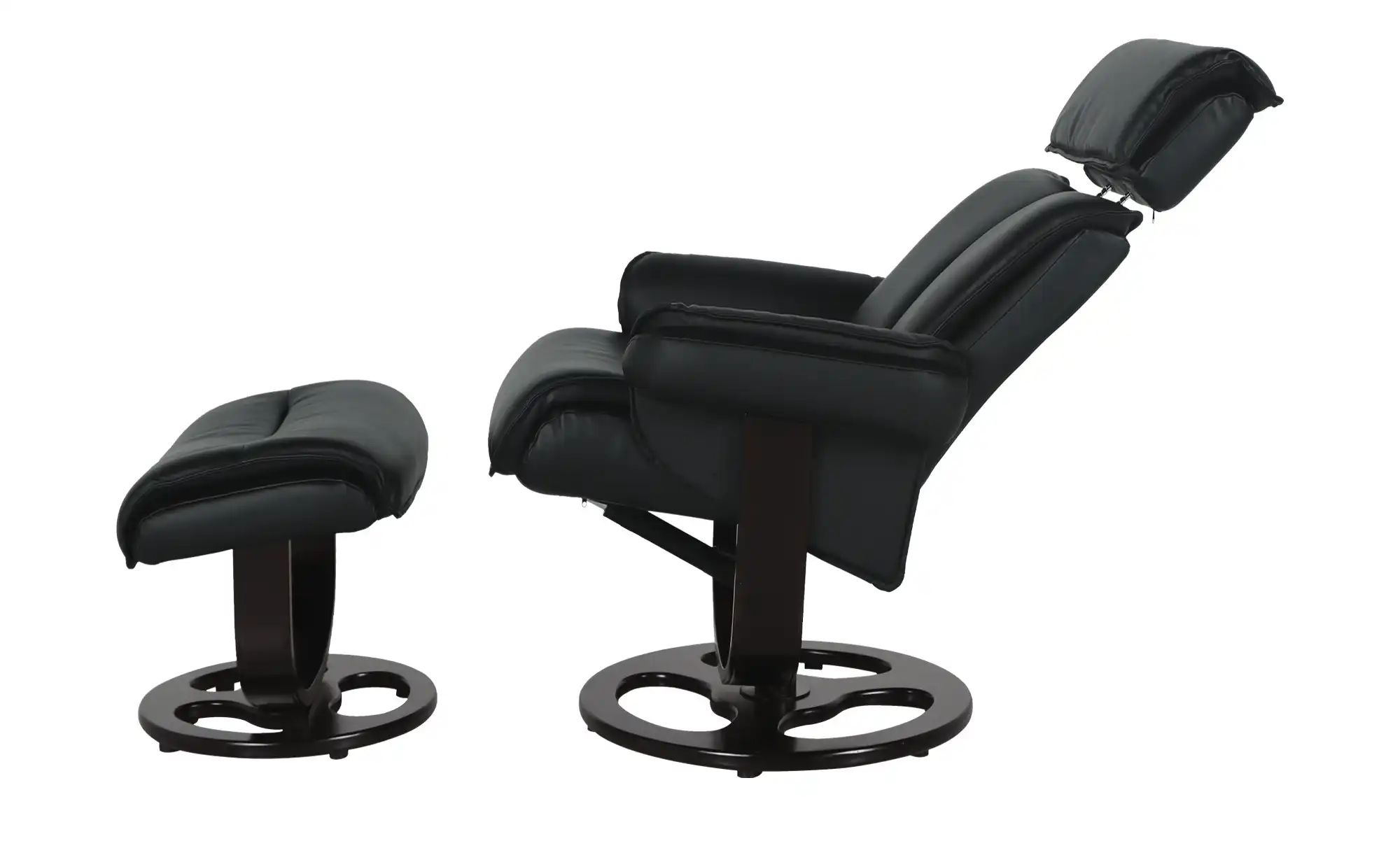 Thumbnail - uno Sessel-Hocker-Set mit Relaxfunktion Robin ¦ schwarz ¦ Maße (cm): B: 81 H: 109 T: 123.0 Polstermöbel > Sessel > Relax...