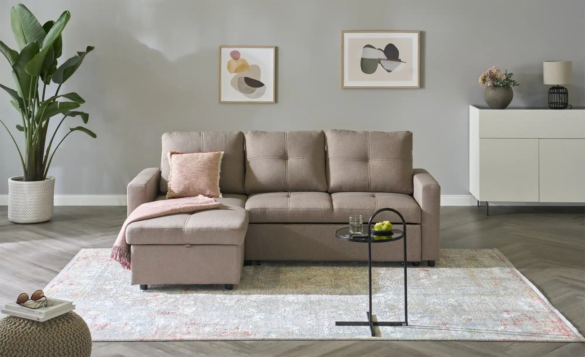 Ecksofa  Katalina ¦ braun ¦ Maße (cm): B: 217 H: 87 T: 132.0 Polstermöbel > günstig online kaufen