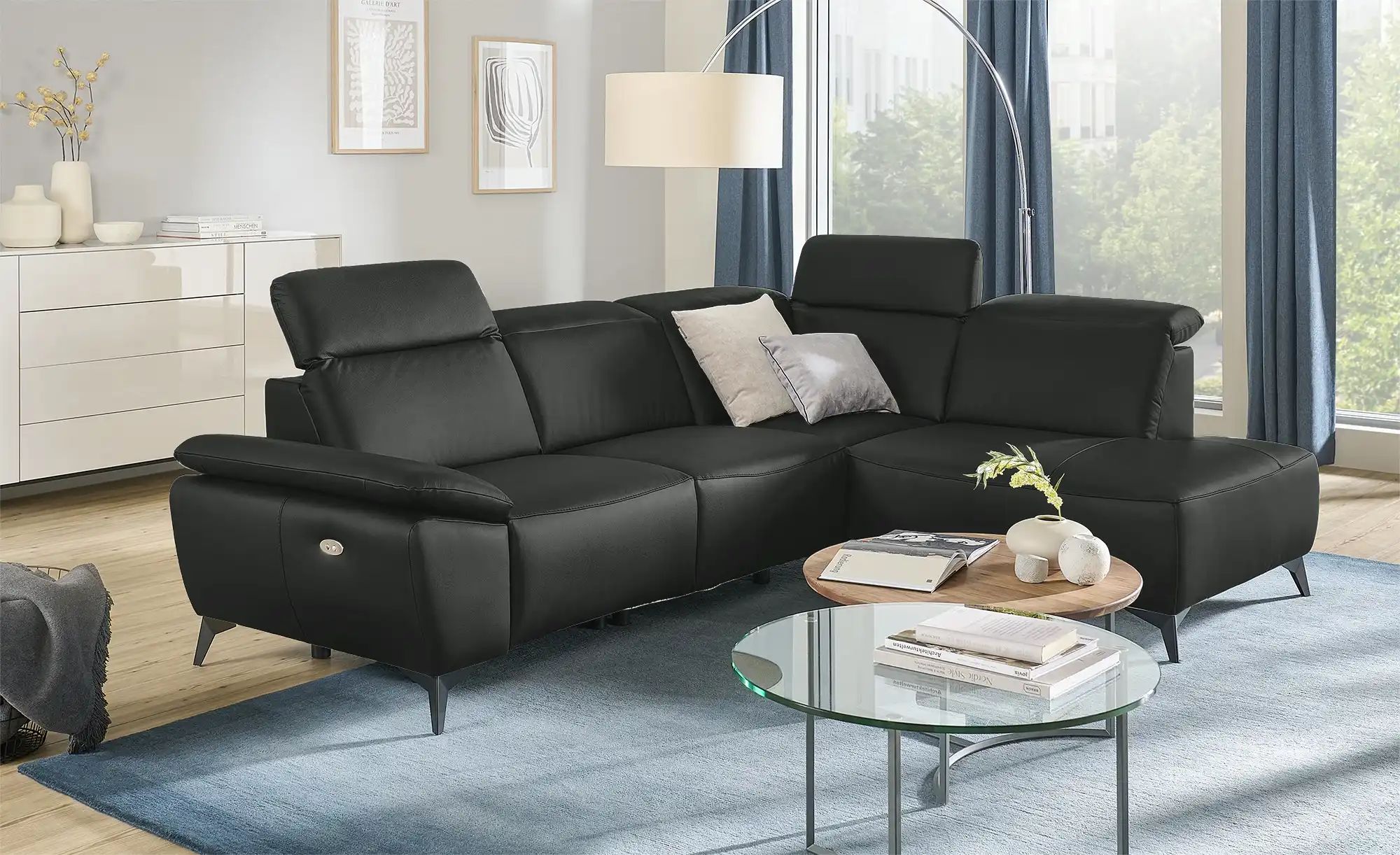 uno Ecksofa  Belfast ¦ schwarz ¦ Maße (cm): B: 260 H: 100 T: 203.0 Polsterm günstig online kaufen