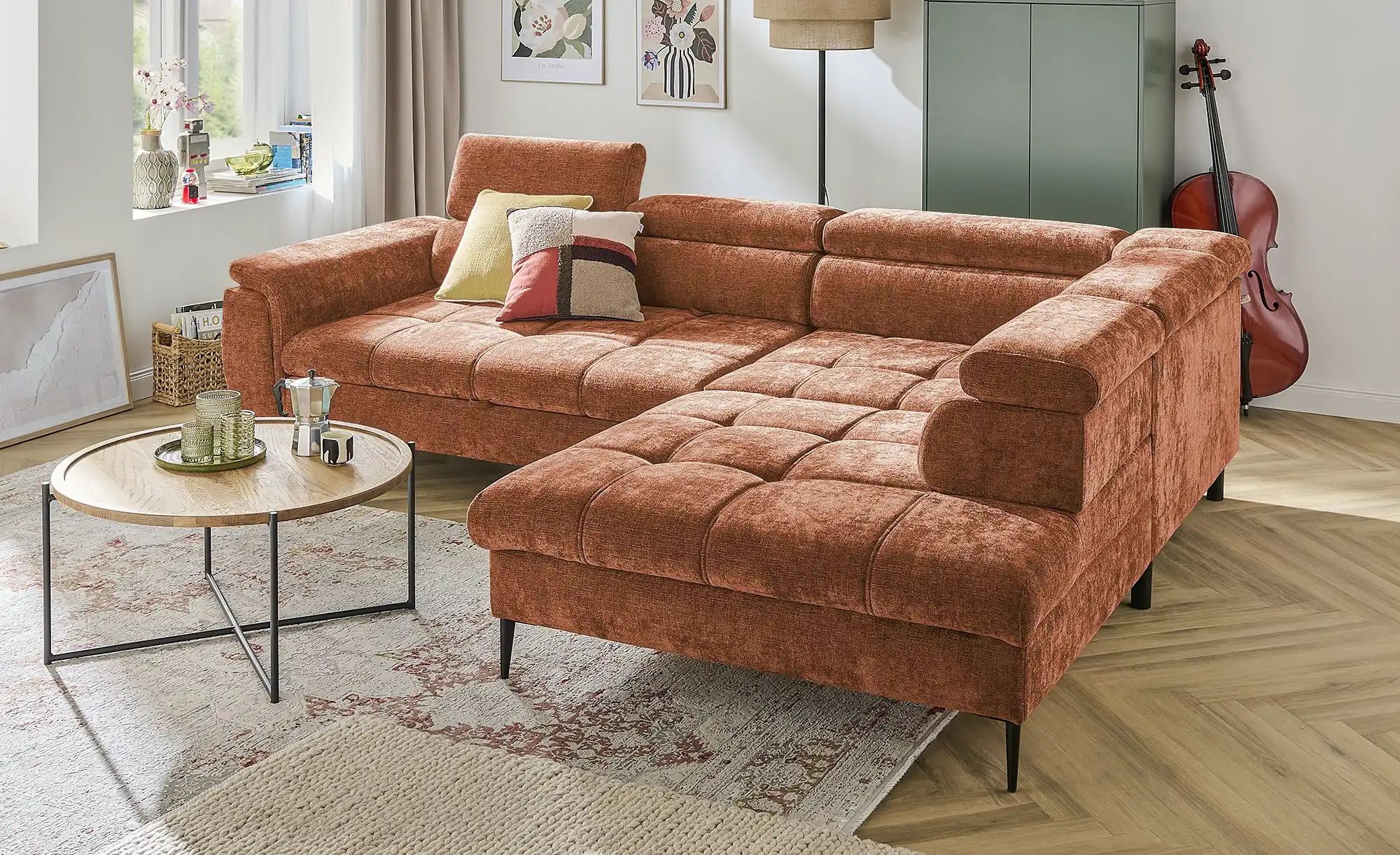 Thumbnail - switch Ecksofa Denver ¦ kupfer ¦ Maße (cm): B: 290 H: 94 T: 217.0 Polstermöbel > Sofas > Ecksofas - Höffner