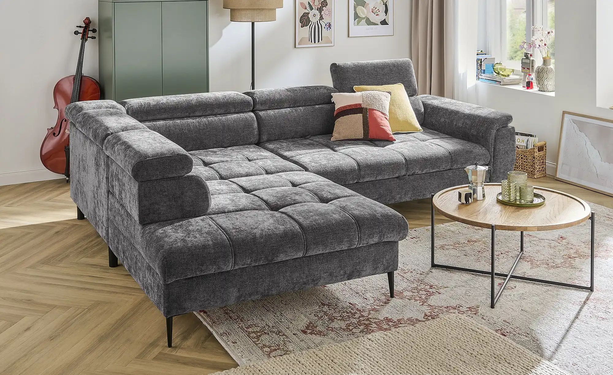 Thumbnail - switch Ecksofa  Denver ¦ schwarz ¦ Maße (cm): B: 290 H: 94 T: 217.0 Polstermöbel > Sofas > Ecksofas - Höffner