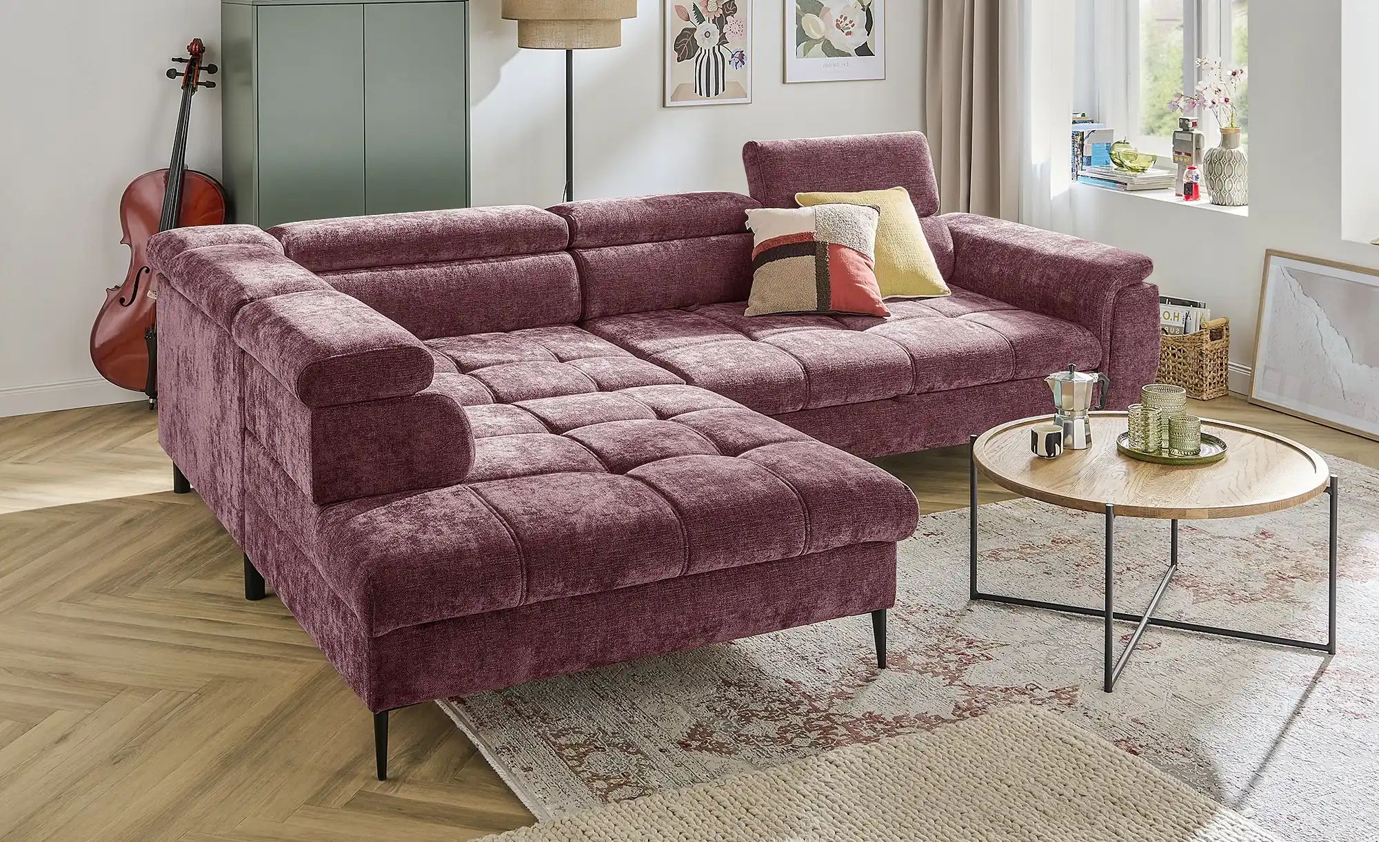 Thumbnail - switch Ecksofa  Denver ¦ rot ¦ Maße (cm): B: 290 H: 94 T: 217.0 Polstermöbel > Sofas > Ecksofas - Höffner